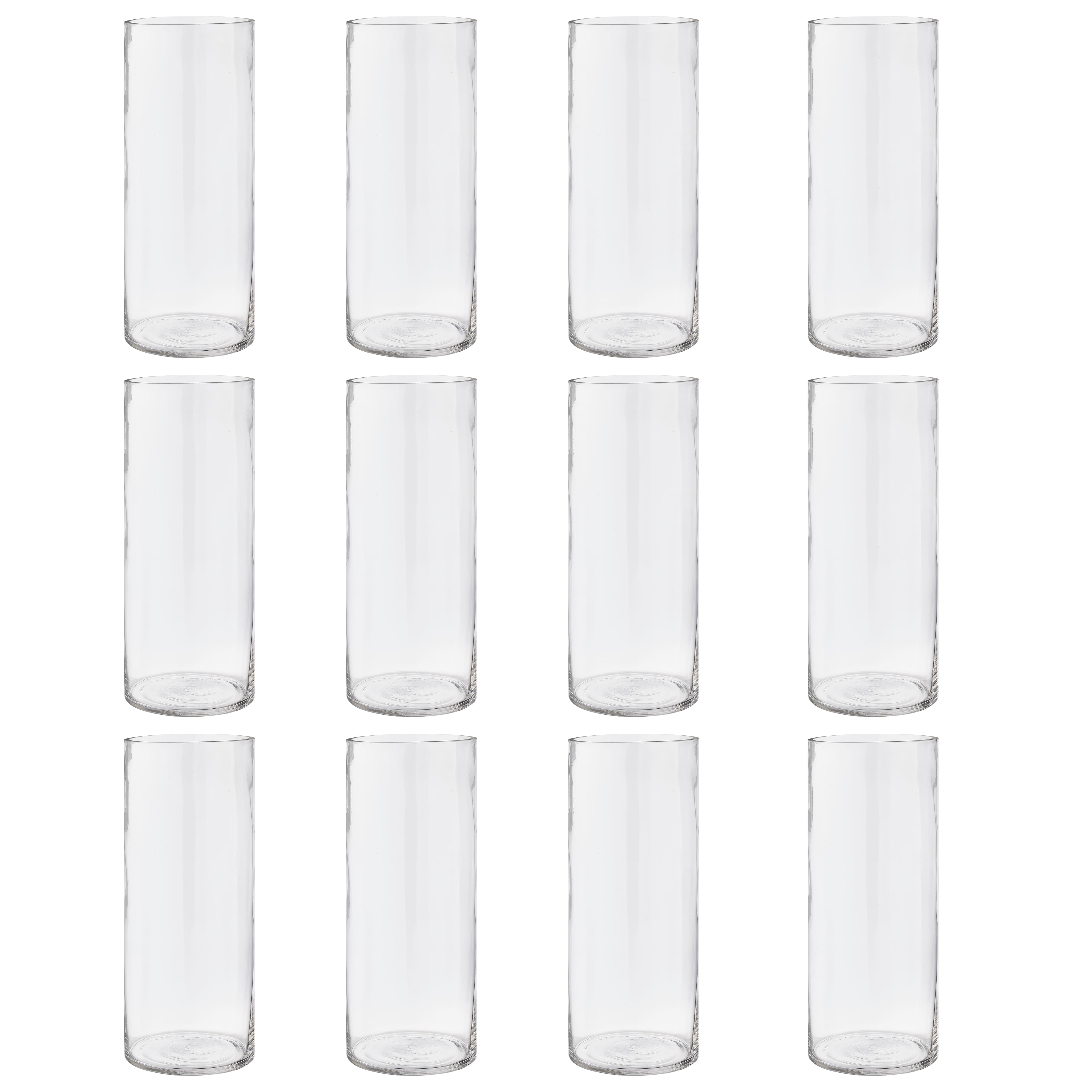 12 Pack: 12" Cylinder Glass Vase by Ashland®