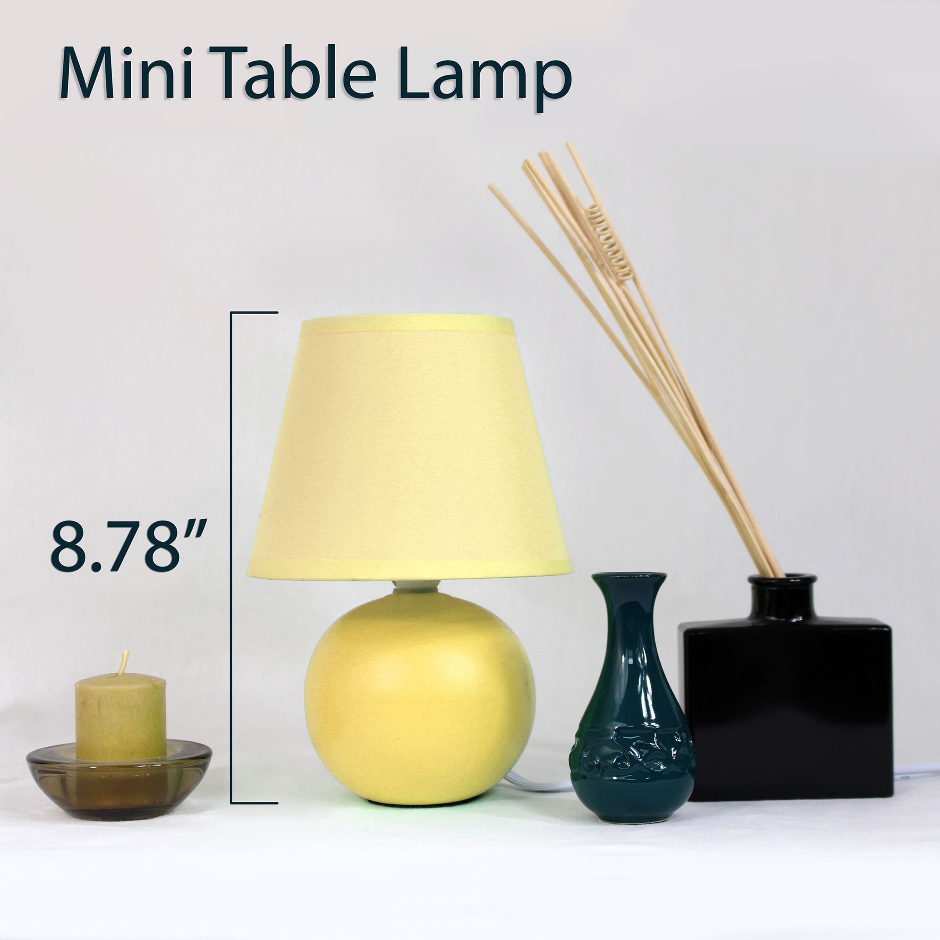 Simple Designs Mini Ceramic Globe Table Lamp