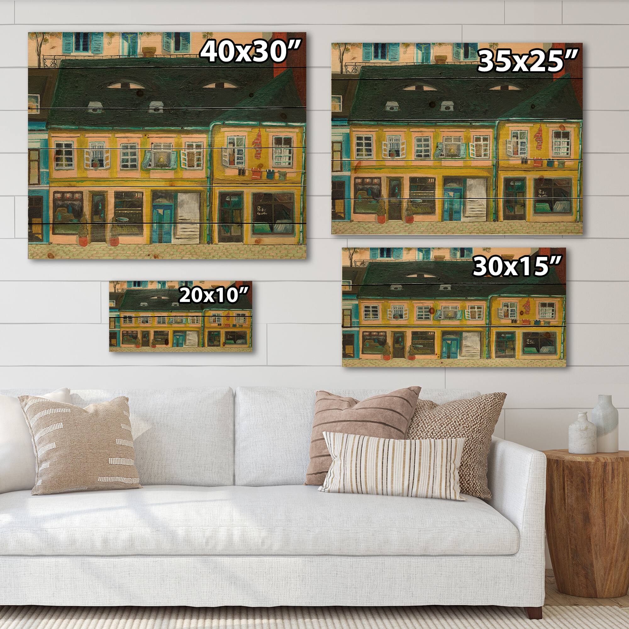 Designart - Yellow Facade of Houses In Street In Paris