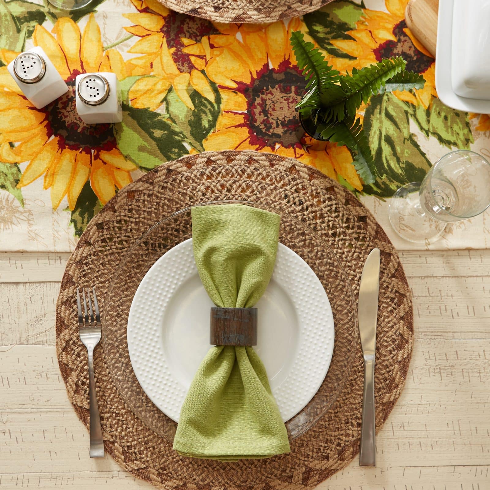 DII® 15" Round Natural Lattice Woven Placemat Set, 6ct.