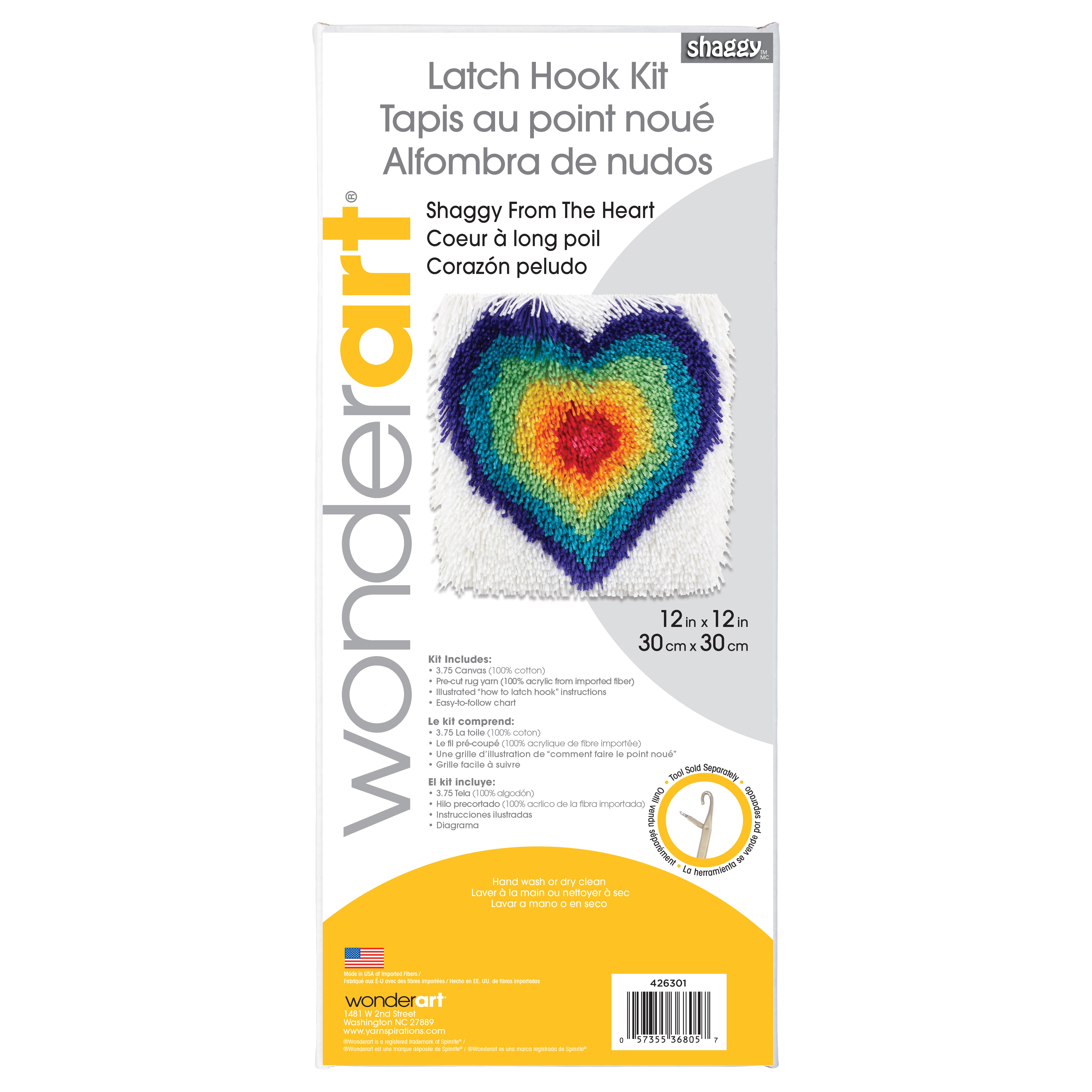 Wonderart From the Heart Shaggy Latch Hook Kit