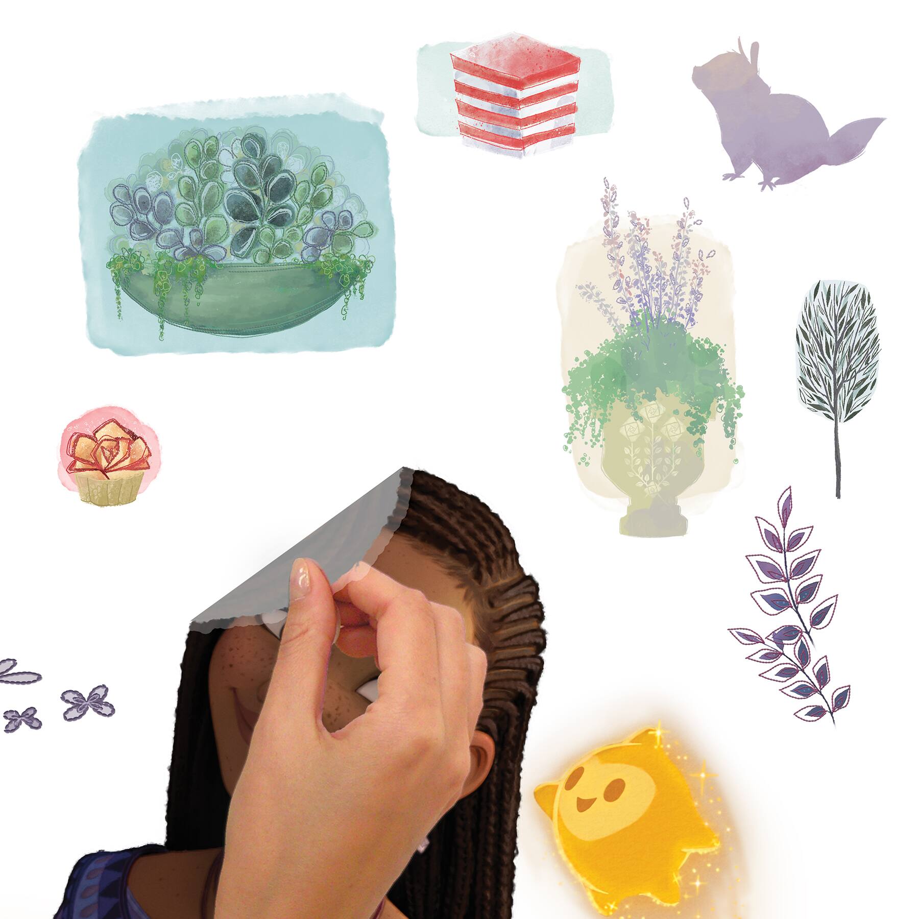 RoomMates Disney® Wish Asha & Valentino Giant Wall Decal Set