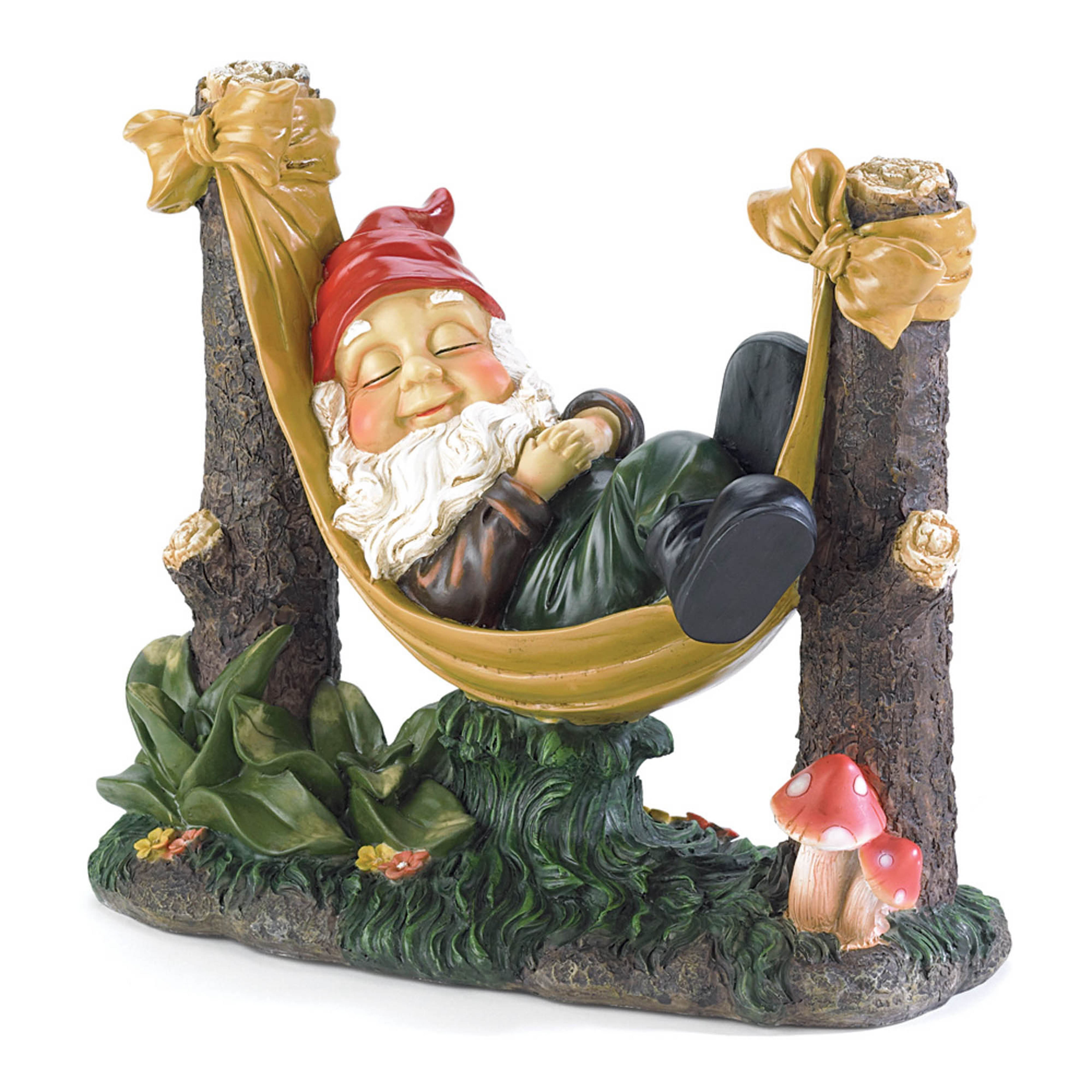 Outdoor Decorative Garden Statue,Gnome Held Stones with His Head 