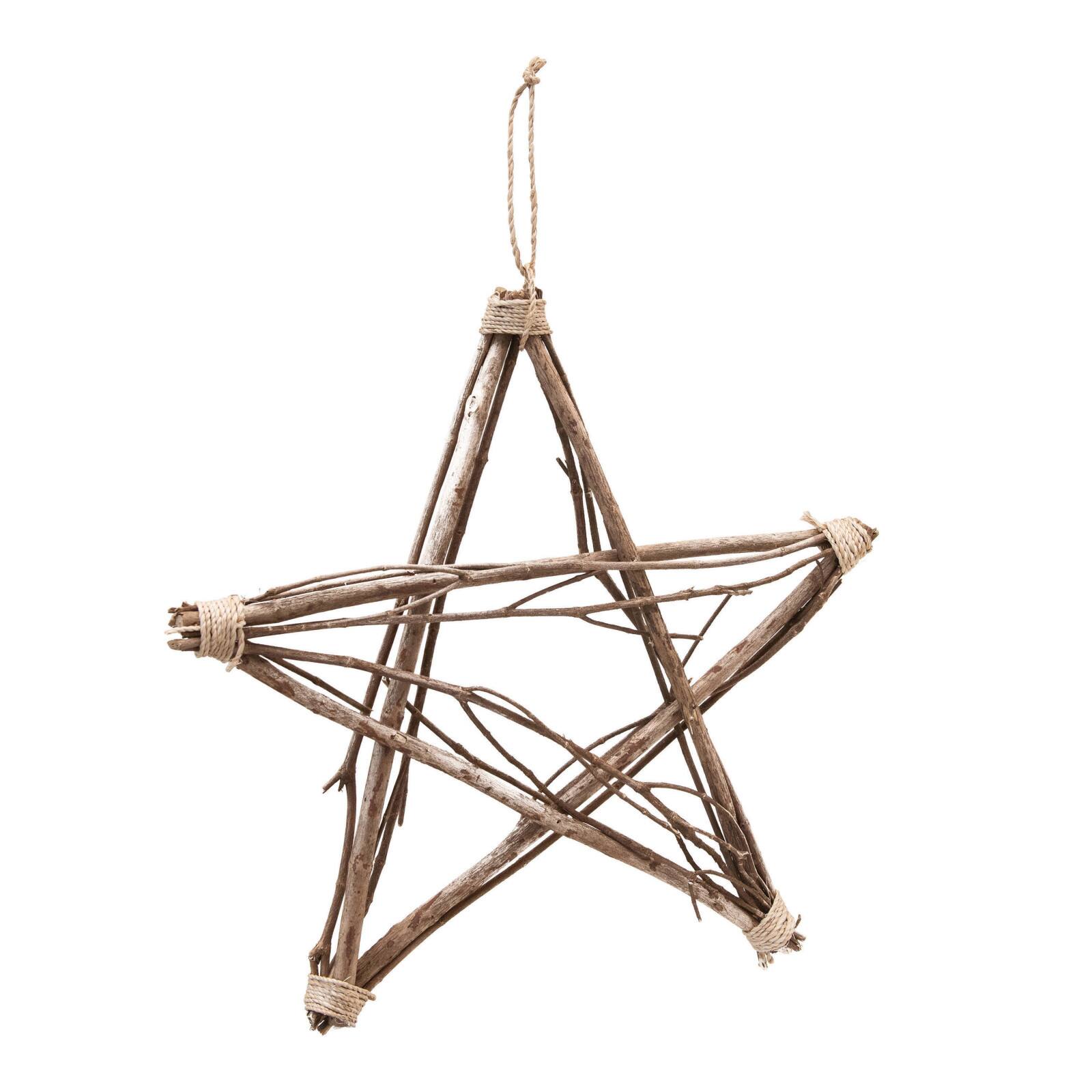 Hello Honey® Handmade Twig & Abaca Rope Hanging Star