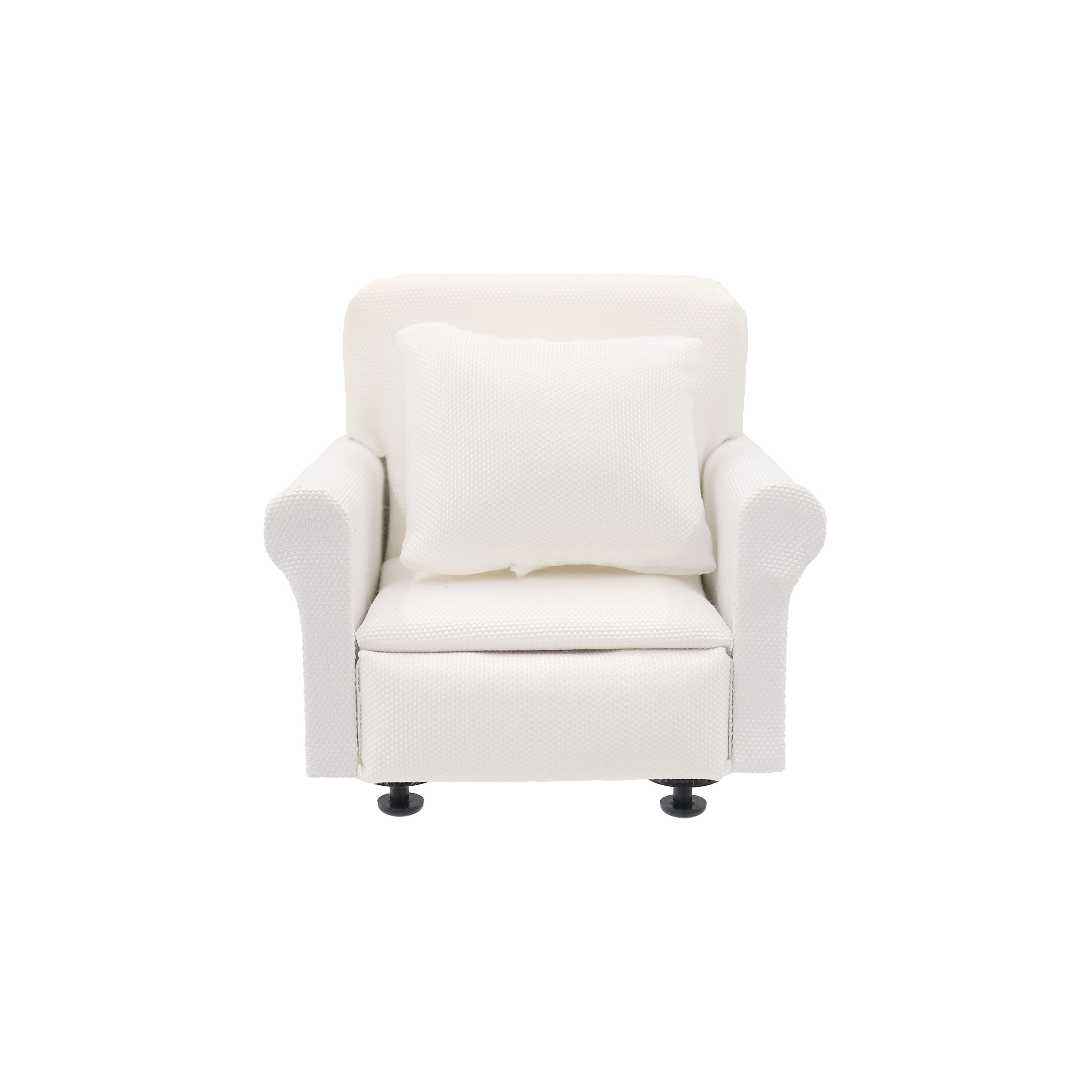 Mini White Chair with Pillow by Make Market&#xAE;