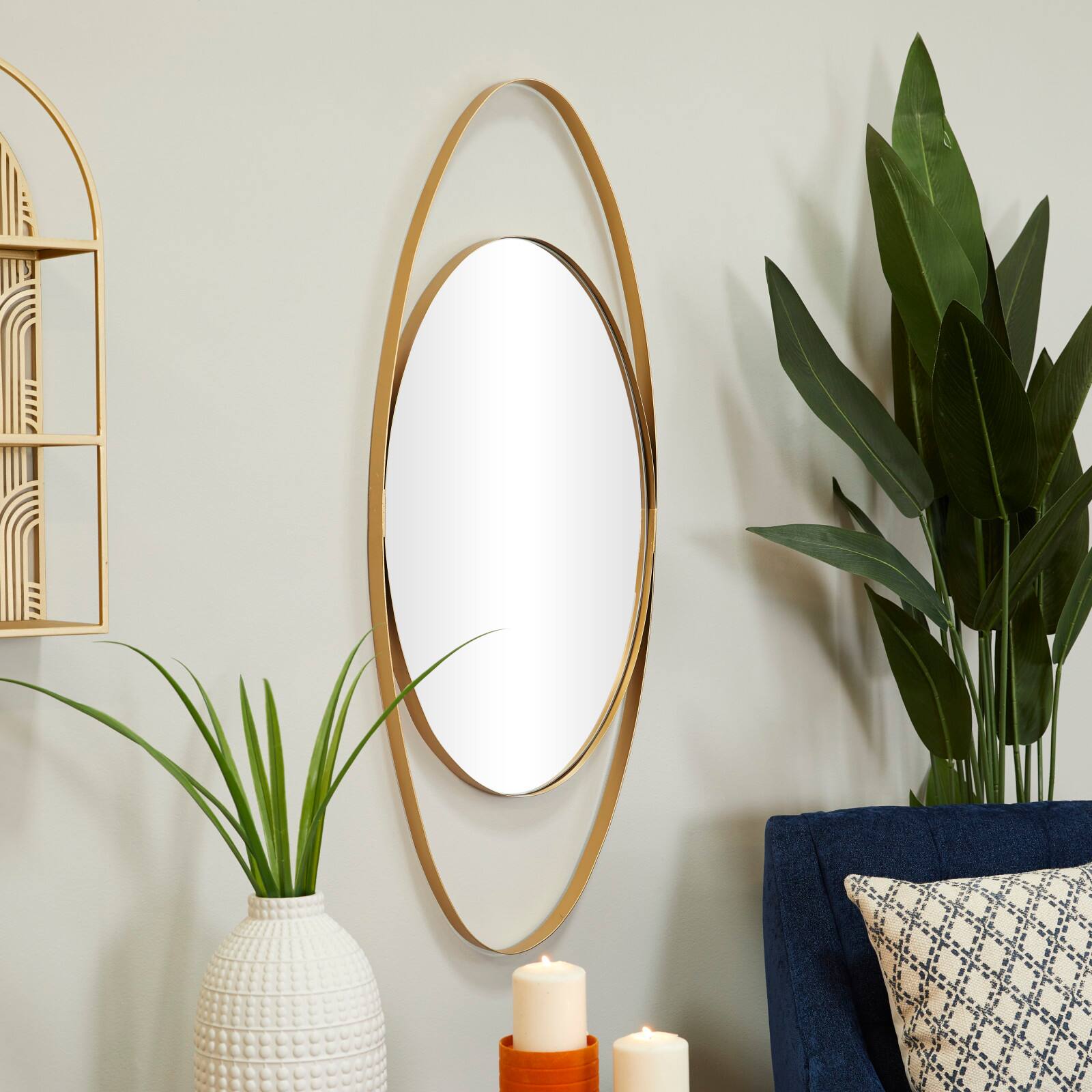 Gold Contemporary Wall Mirror, 16" x 2" x 42" Mirrors Michaels