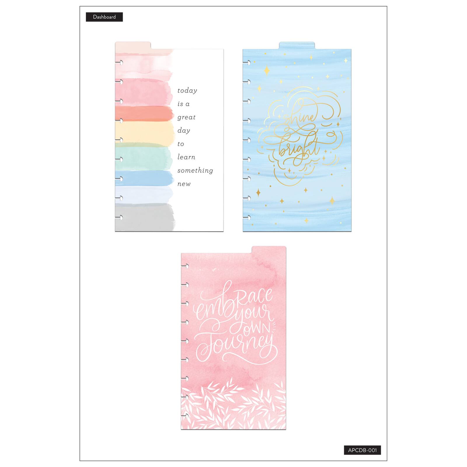 The Classic Happy Planner® Soft Watercolor Dashboards Michaels