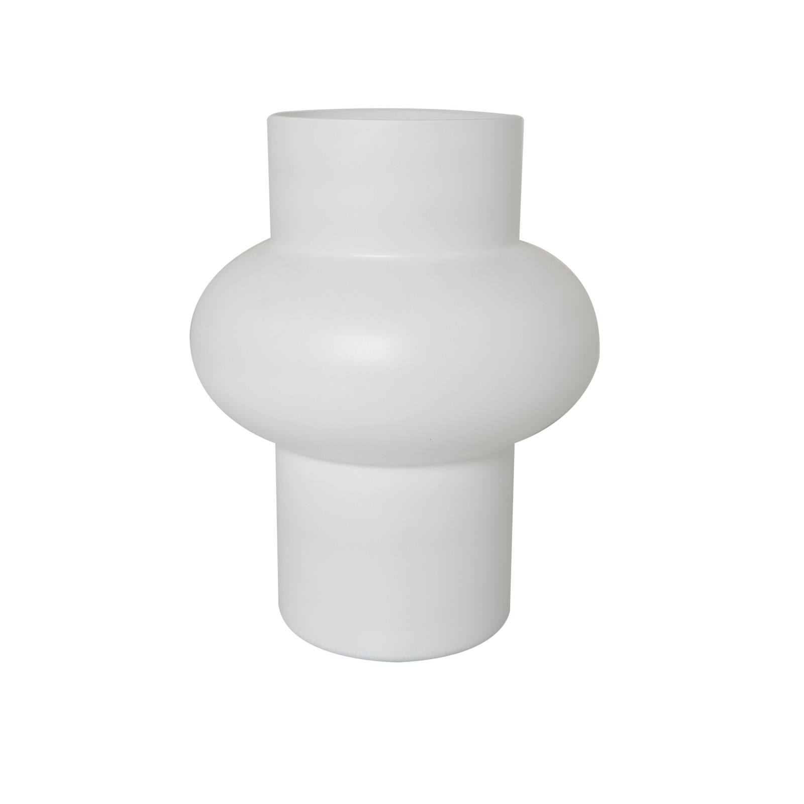 White Glass Unique Trumpet Vase Set