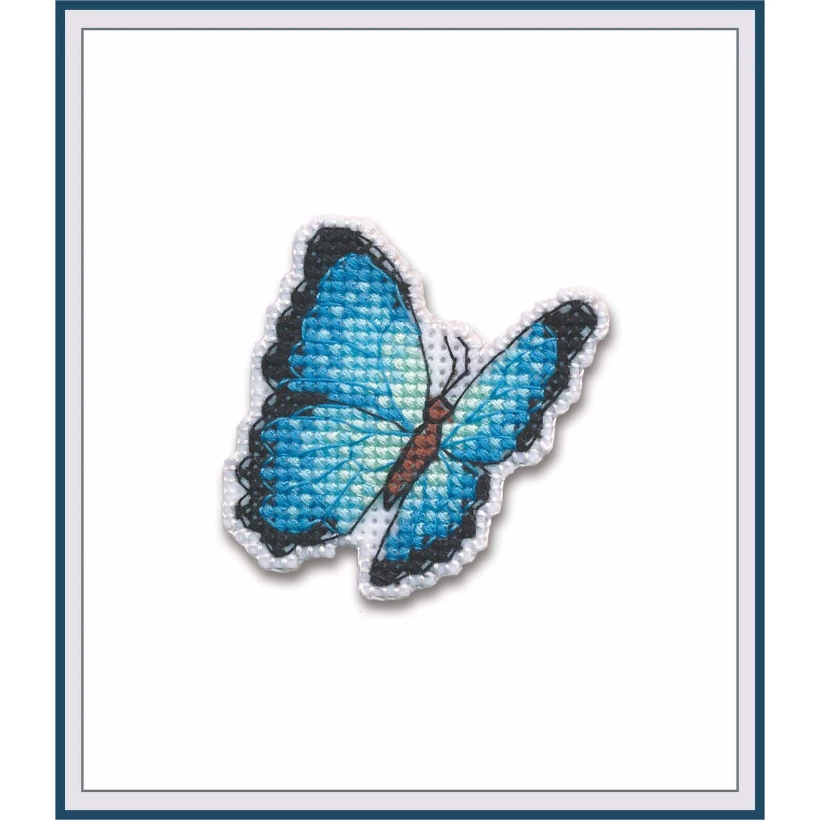 Oven Badge-Blue Marpho Cross Stitch Kit