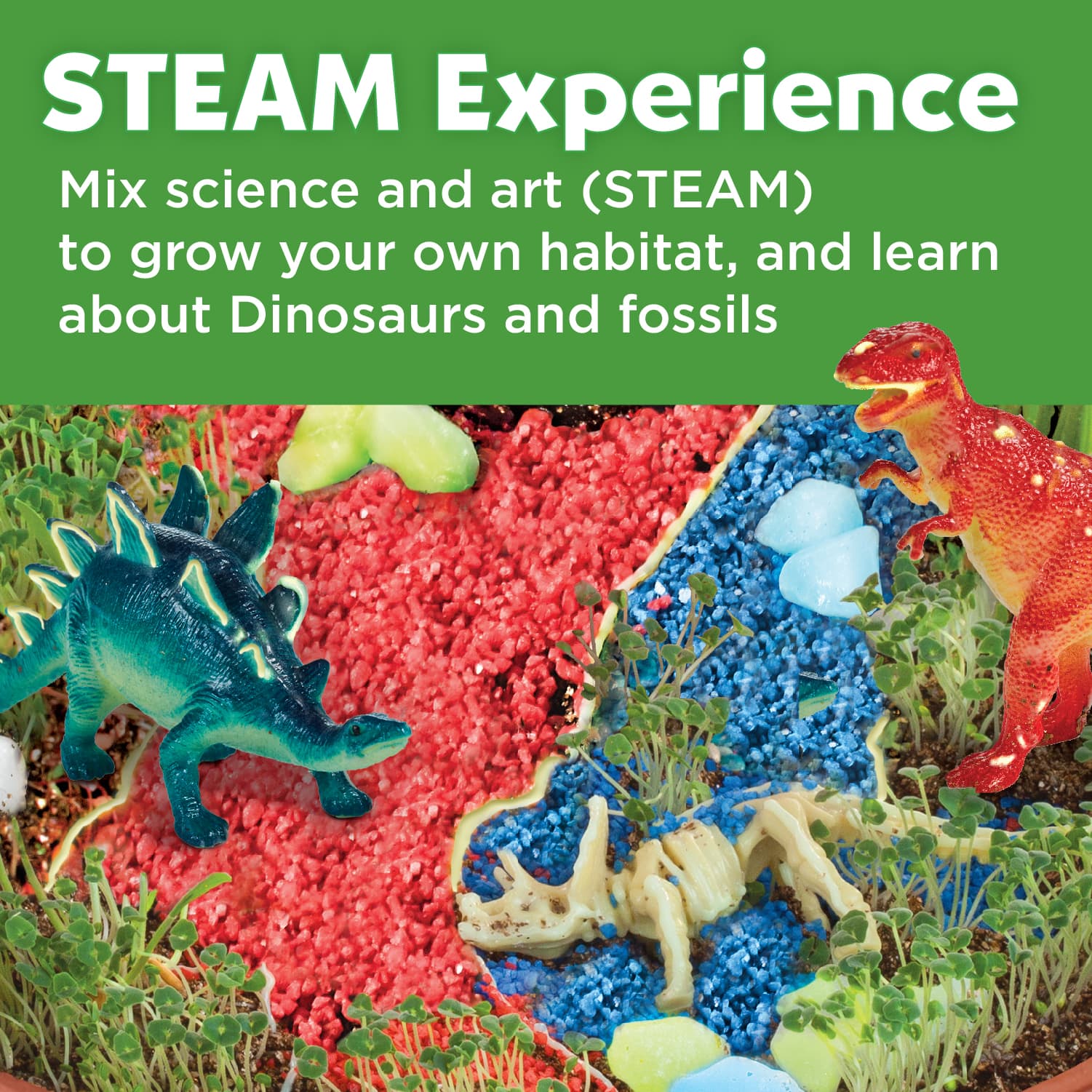 Creativity for Kids Grow N&#x27; Glow Dinosaur Habitat Kit