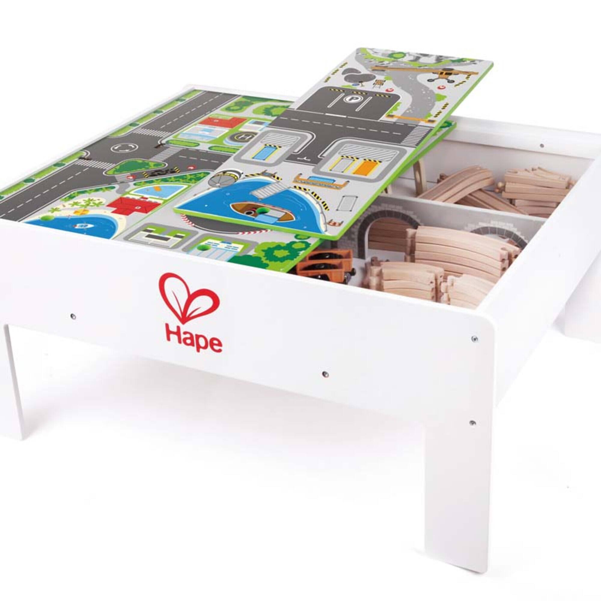 Hape Railway Collection Play &#x26; Stow Storage Activity Table