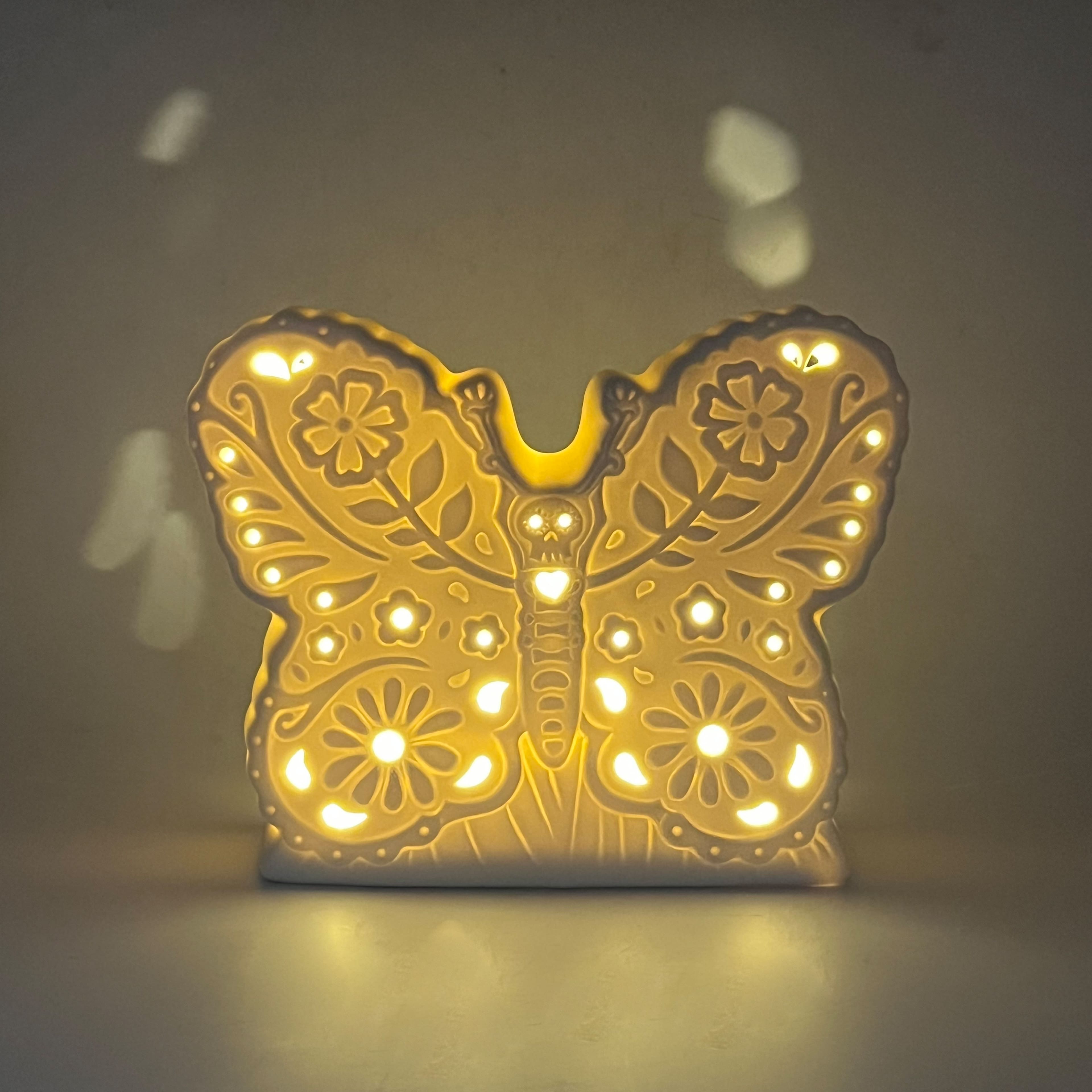 7.5&#x22; DIY LED Butterfly Ceramic D&#xE9;cor by Ashland&#xAE;