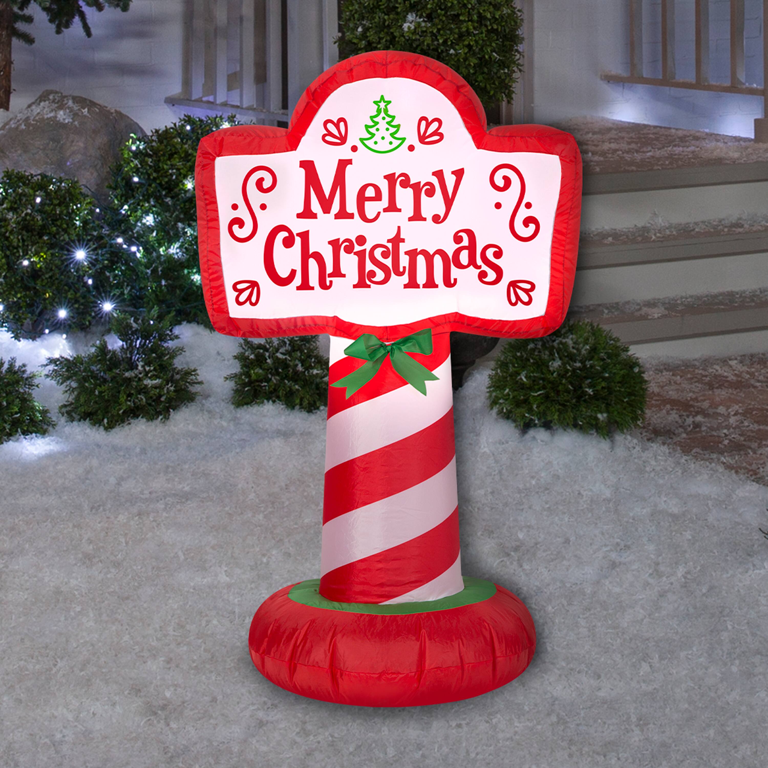 3.5ft. Airblown® Inflatable Merry Christmas Sign