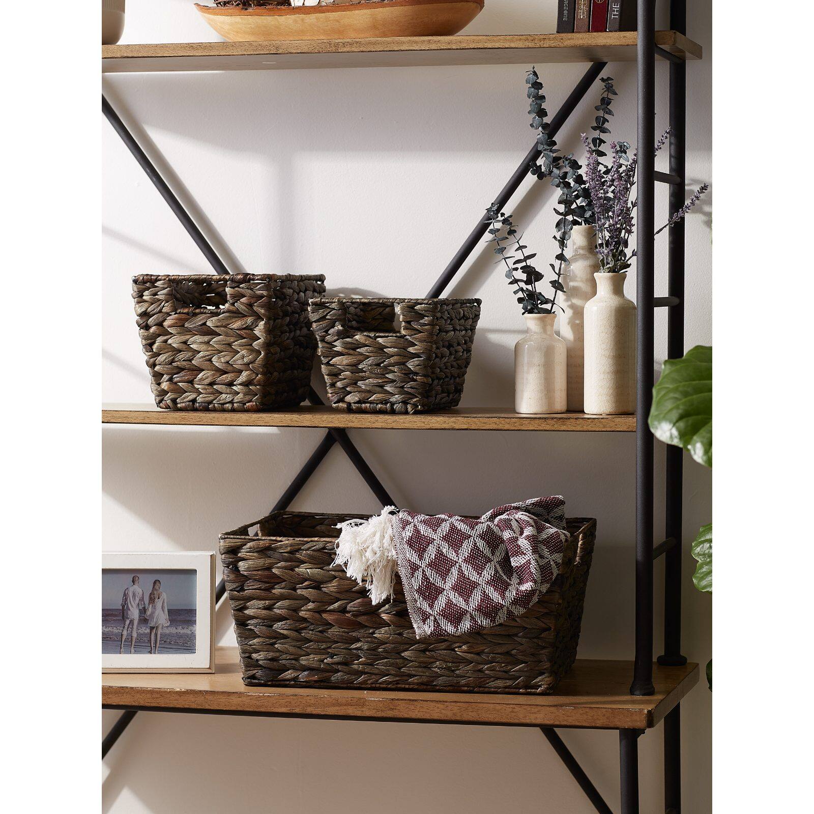 DII® Graywash Hyacinth Basket Set