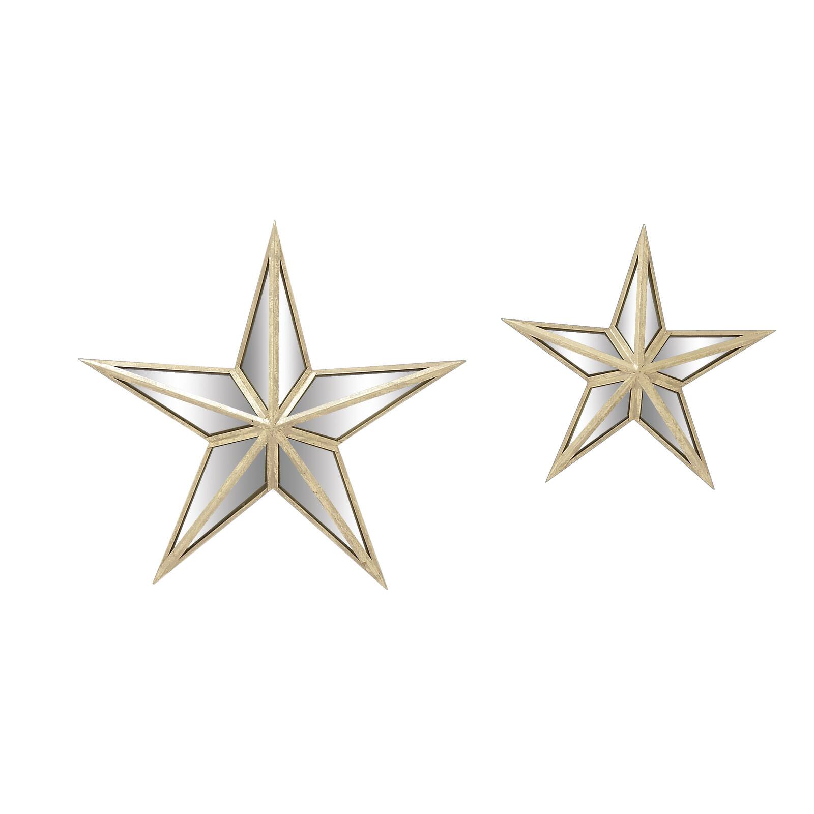 Cream Mirror Stars Glam Wall Decor Set