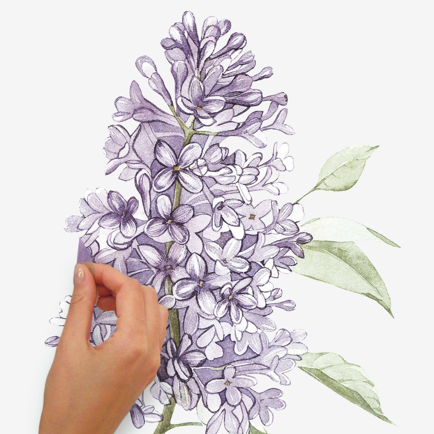 RoomMates Lilac Peel &#x26; Stick Giant Wall Decals