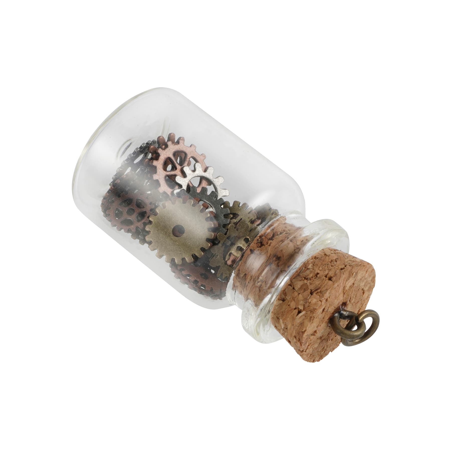 Found Objects Bottle with Gears by Bead Landing&#x2122;
