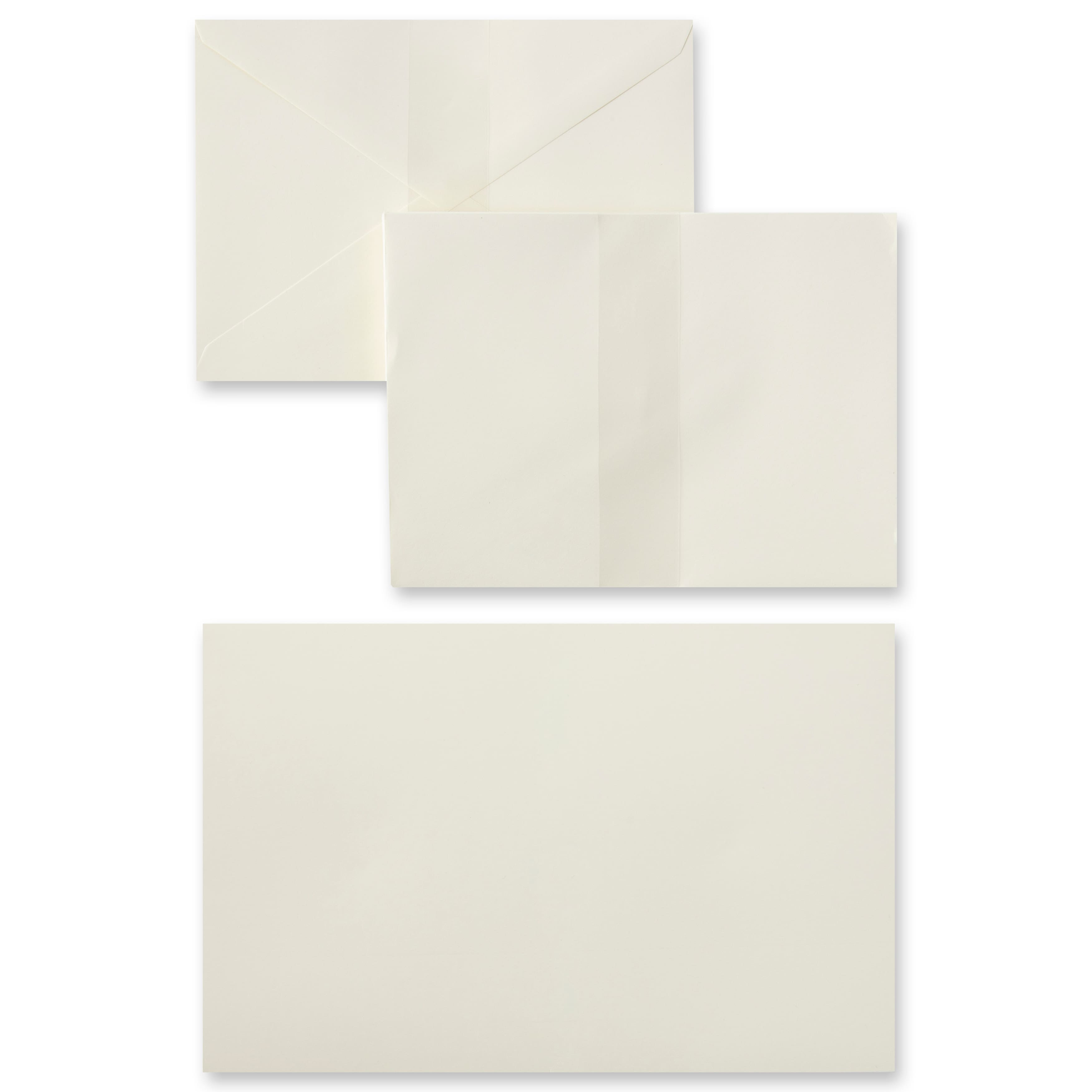 12 Packs: 50 ct. (600 total) 3.5&#x22; x 4.87&#x22; Ivory Folded Cards &#x26; Envelopes by Recollections&#x2122;