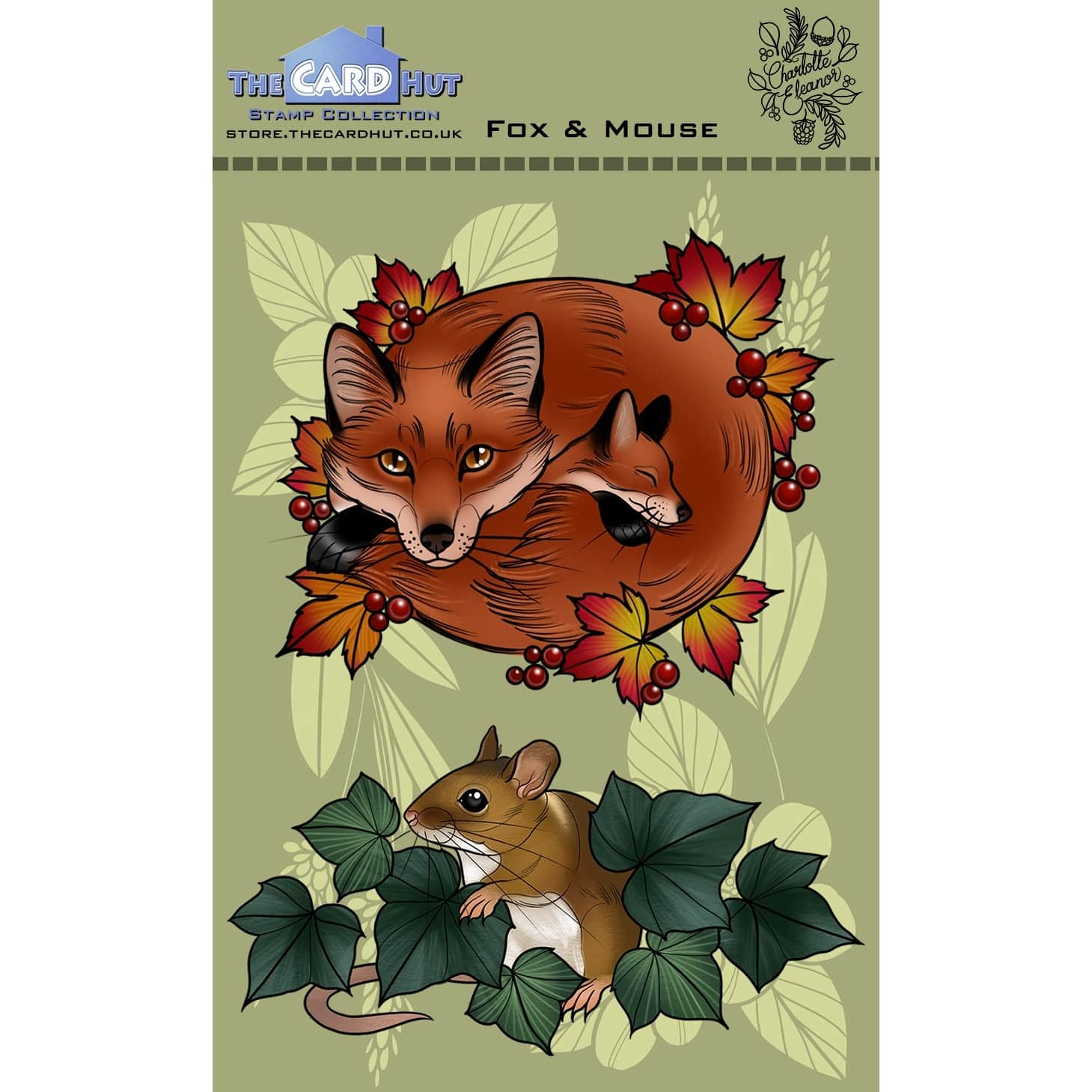 The Card Hut Fox &#x26; Mouse Clear Stamps by Charlotte Eleanor