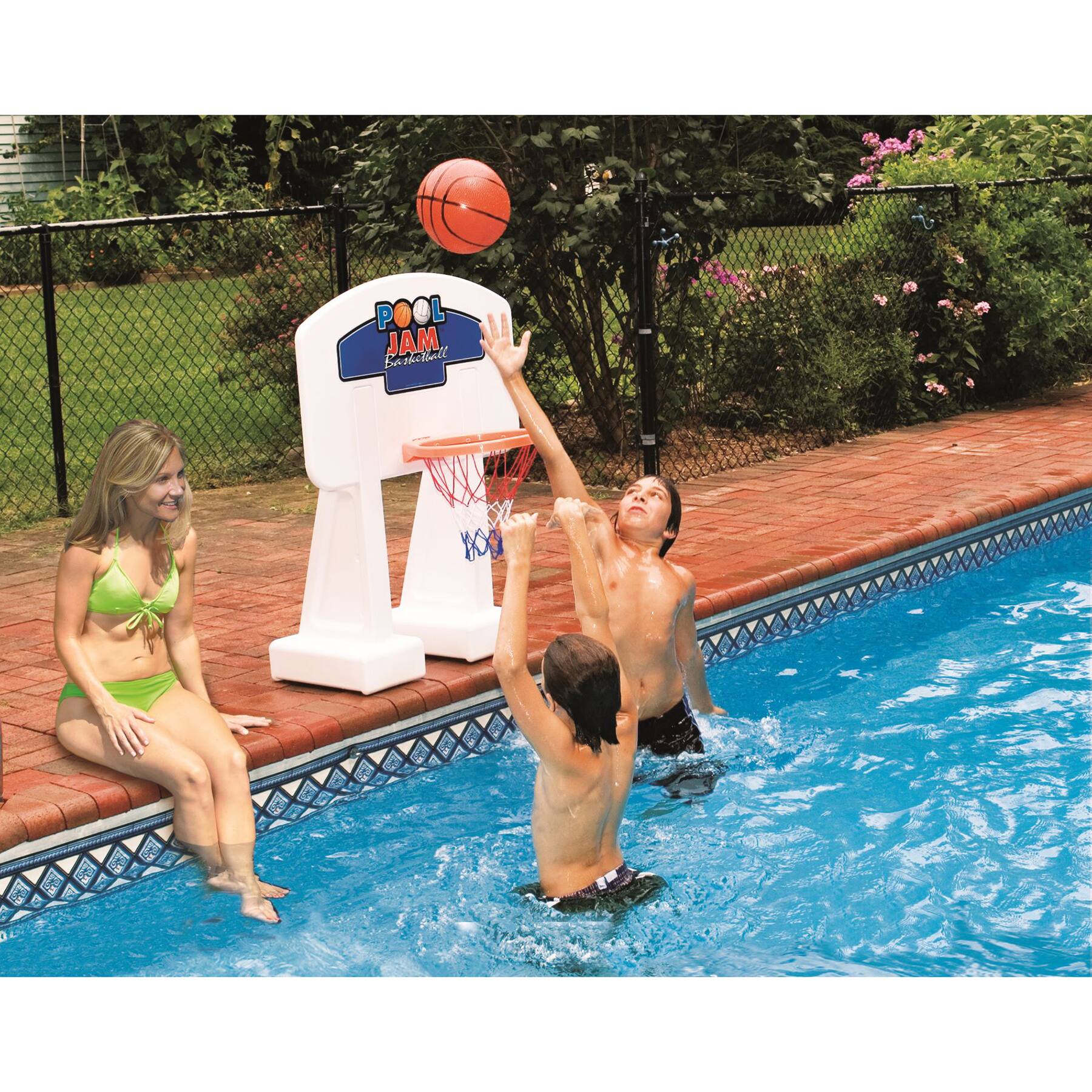 Swim Central 32.5" Pool Jam Inground Water Basketball Game