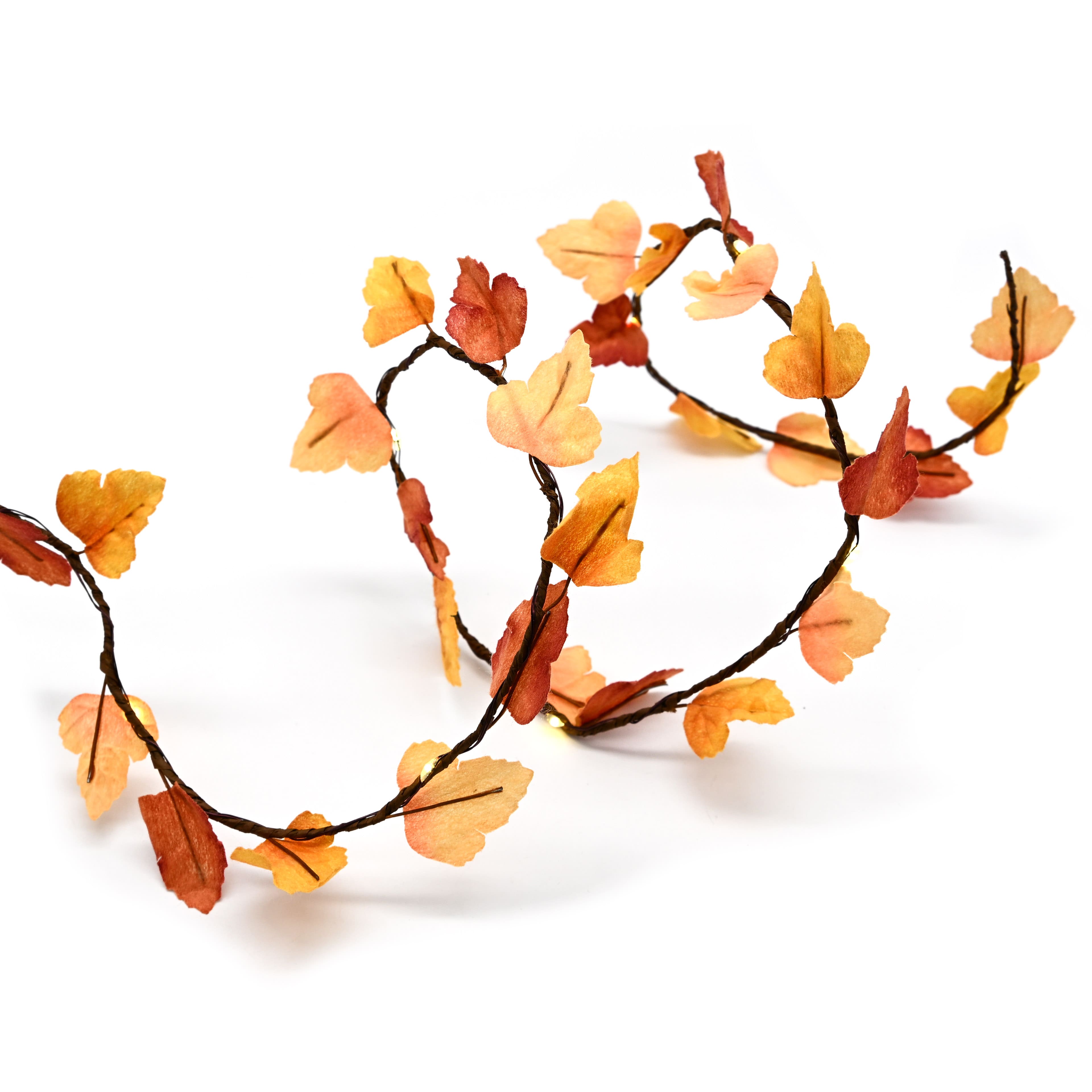 18ct. Warm White LED Brown Maple Leaf String Lights by Ashland&#xAE;
