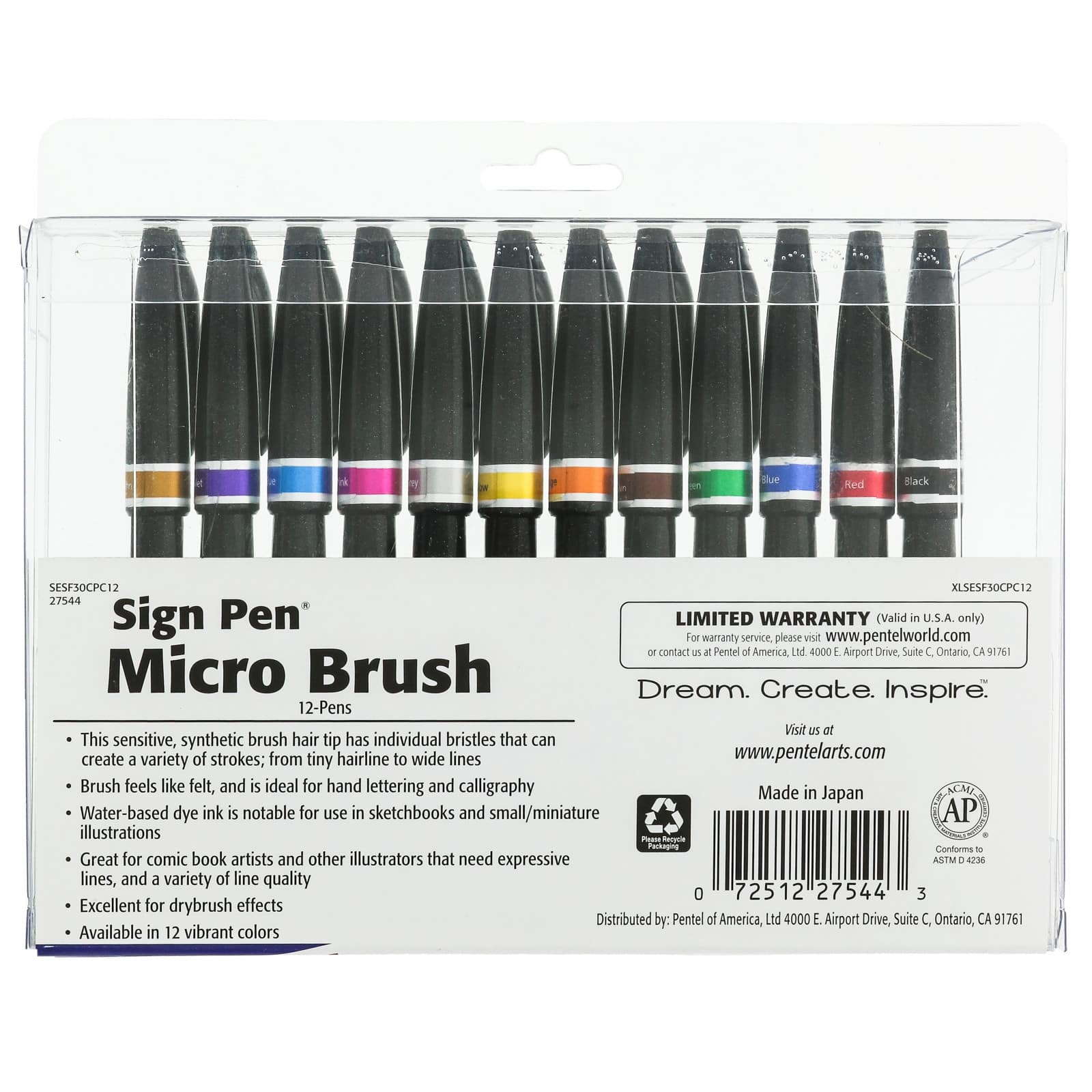 Pentel Artist Sign Pen Micro Brush