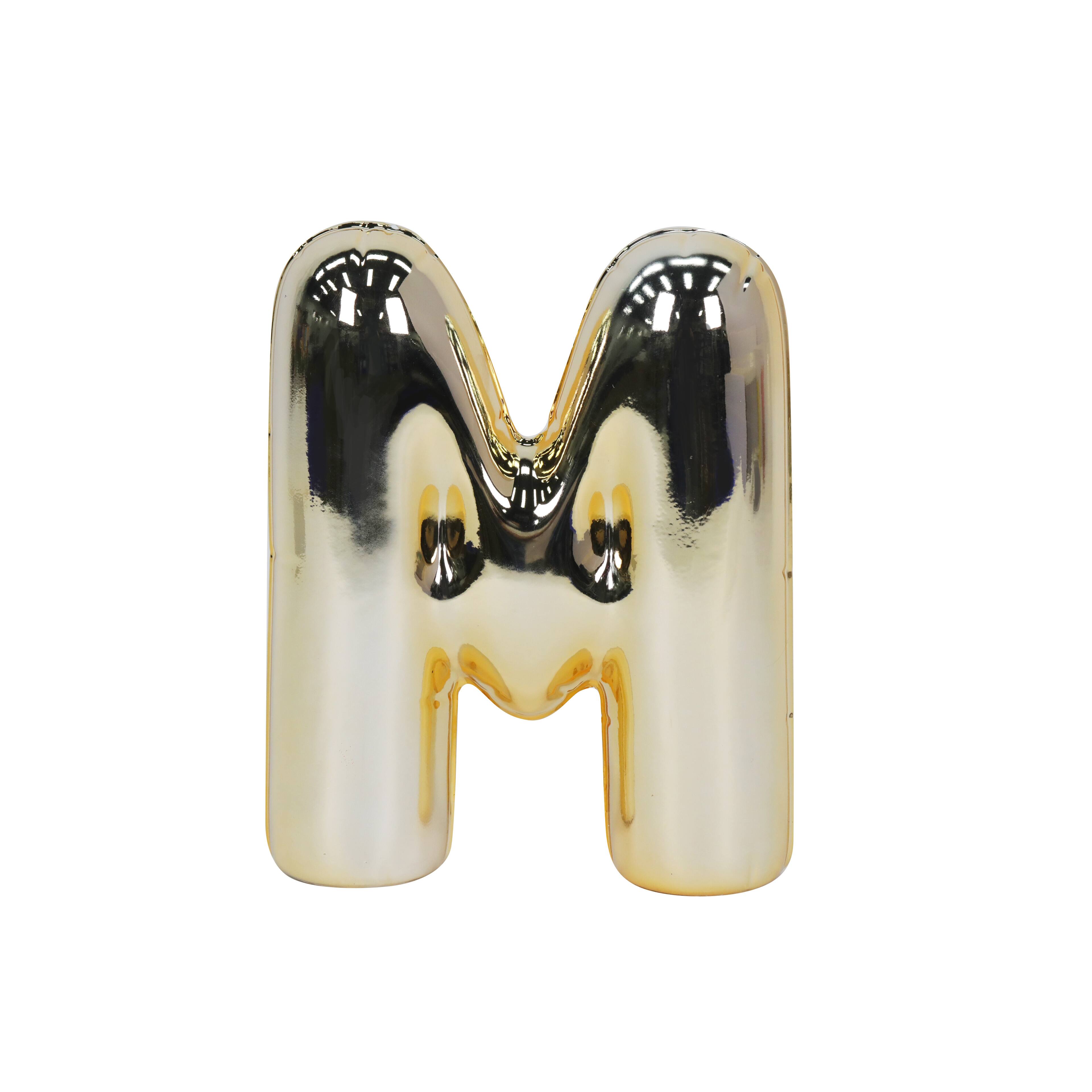 8.5&#x22; Gold Bubble Ceramic Monogram Letter by Ashland&#xAE;