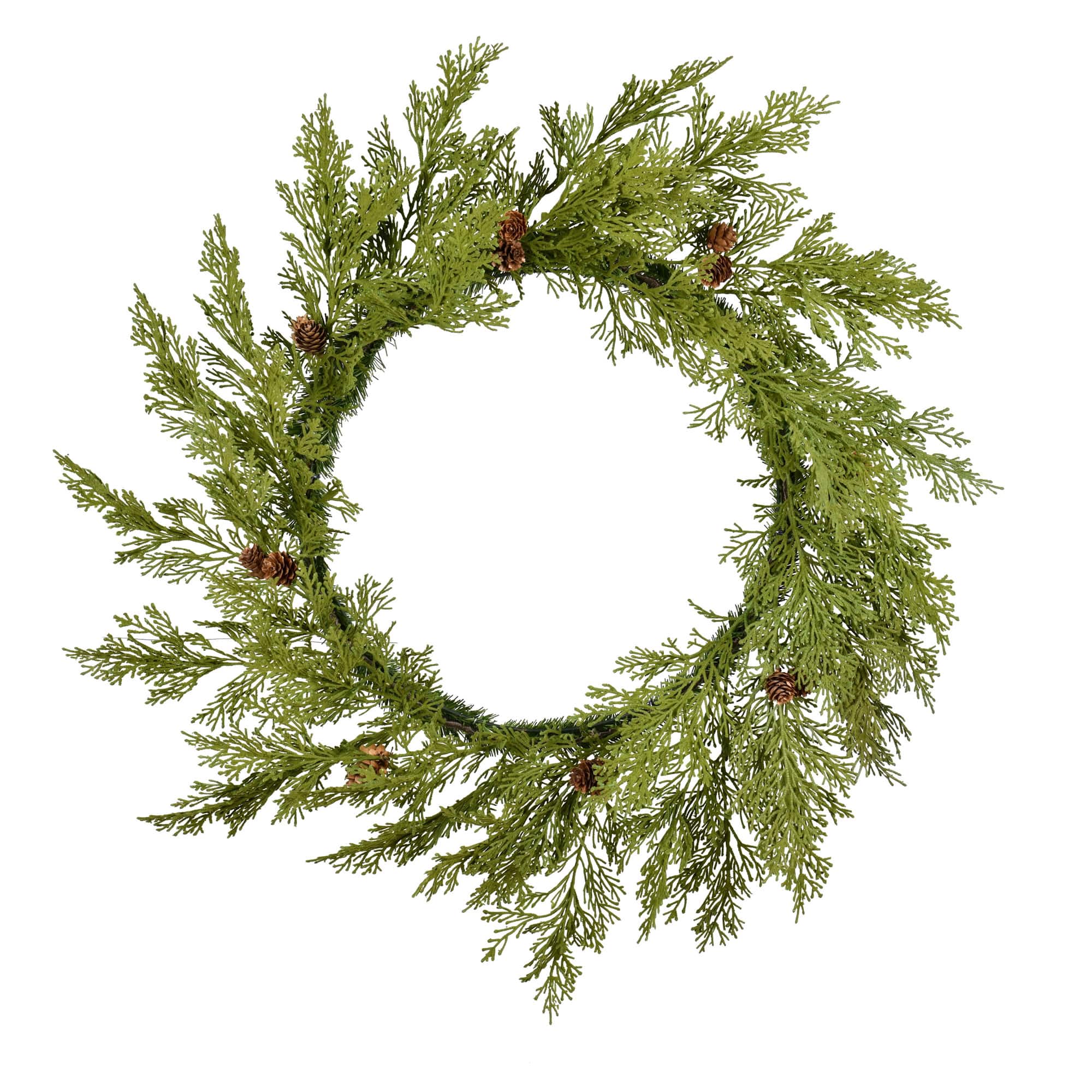30&#x22; Cedar &#x26; Pinecone Wreath