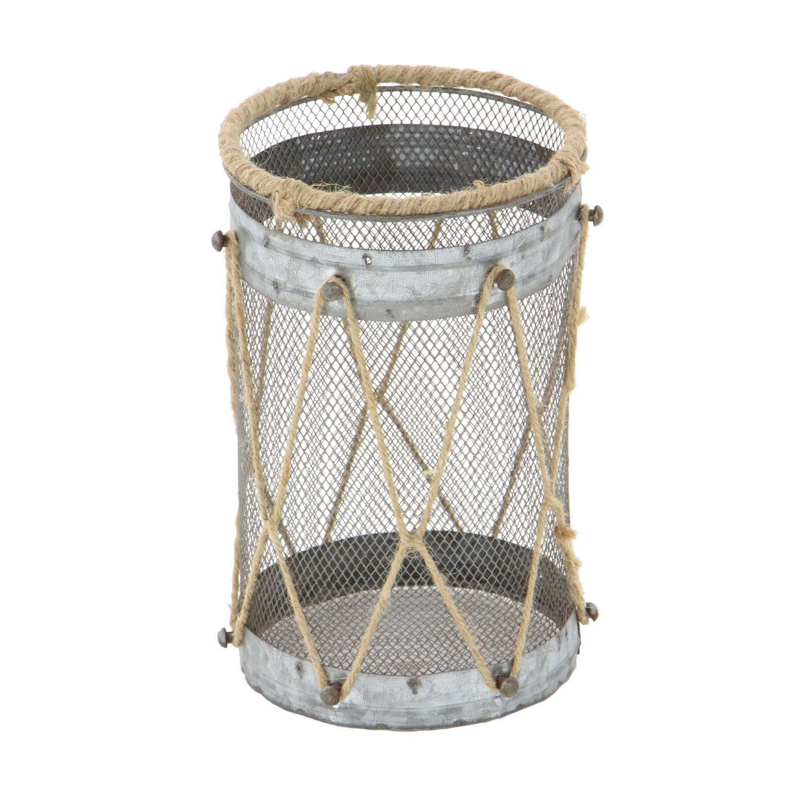 Set of 3" Silver Metal Rustic Lantern, 11", 9", 8"