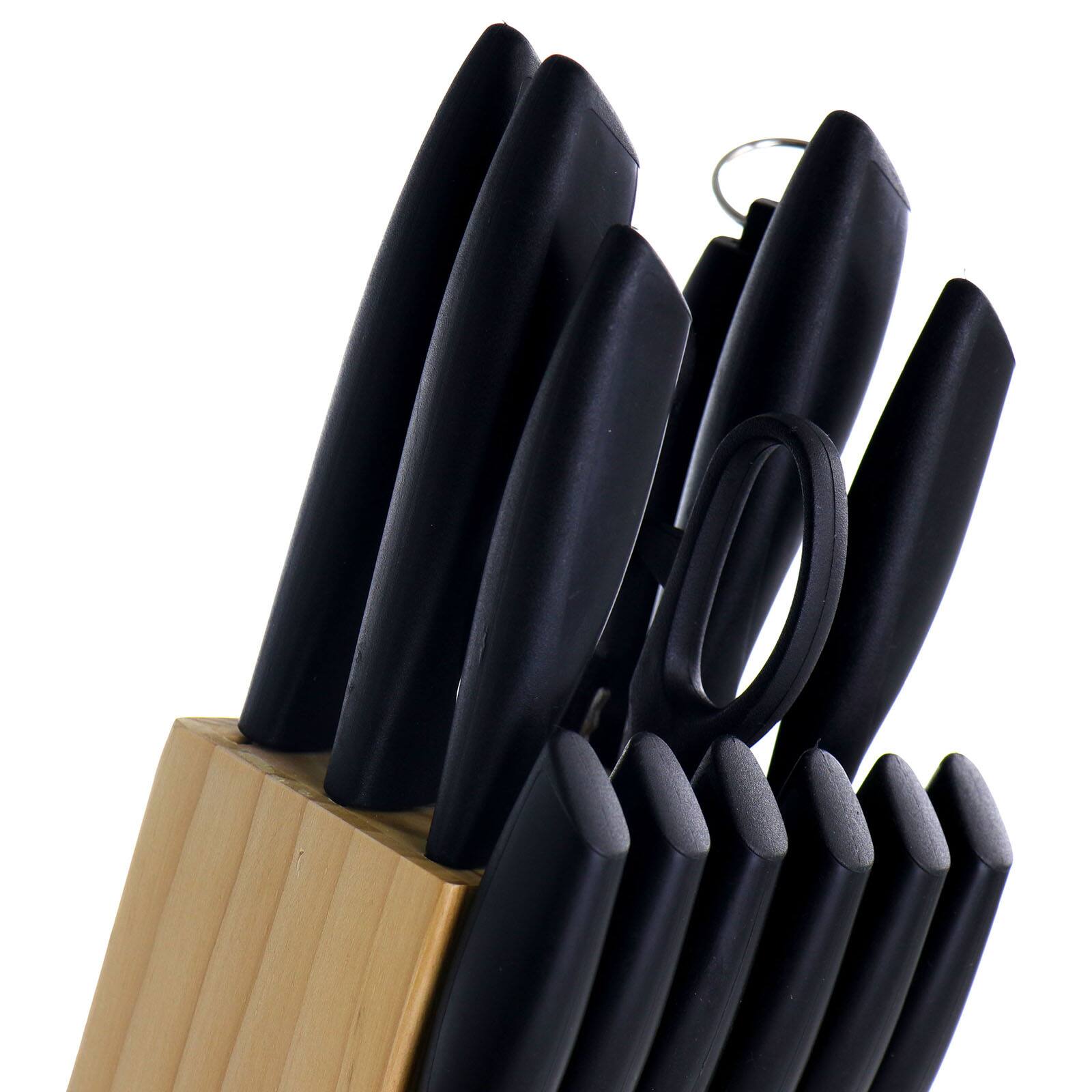 Gibson Home&#xAE; Westminster 23-Piece Black Carbon Stainless Steel Cutlery Set with Kitchen Tools