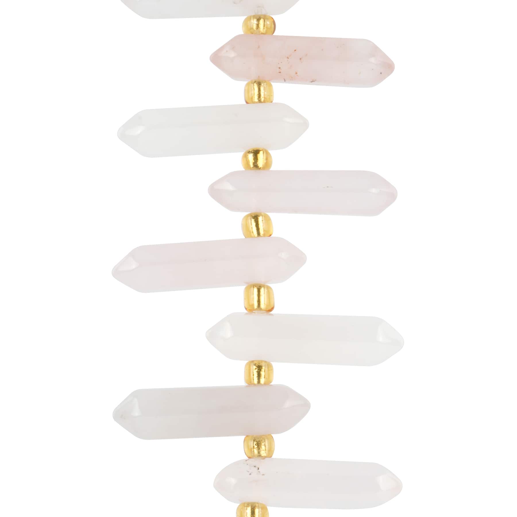 6 Packs: 14 ct. (84 total) Rose Quartz Spike Beads by Bead Landing™