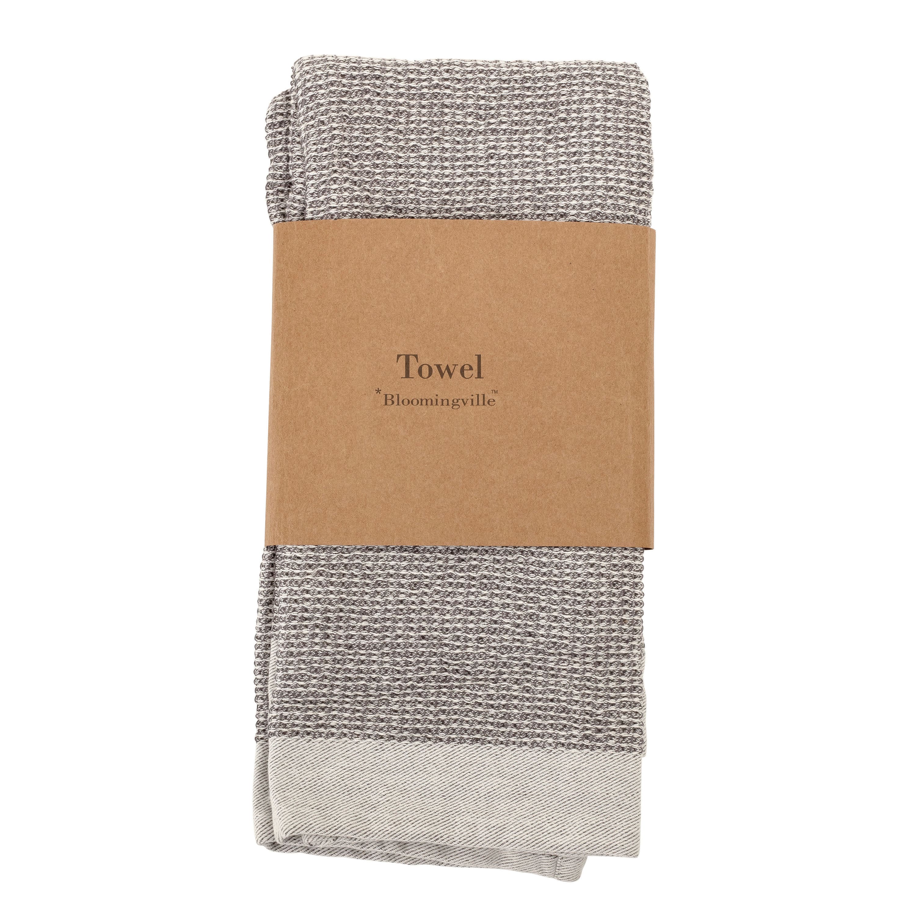 Hello Honey&#xAE; Gray Cotton Waffle Weave Tea Towels, 2ct.