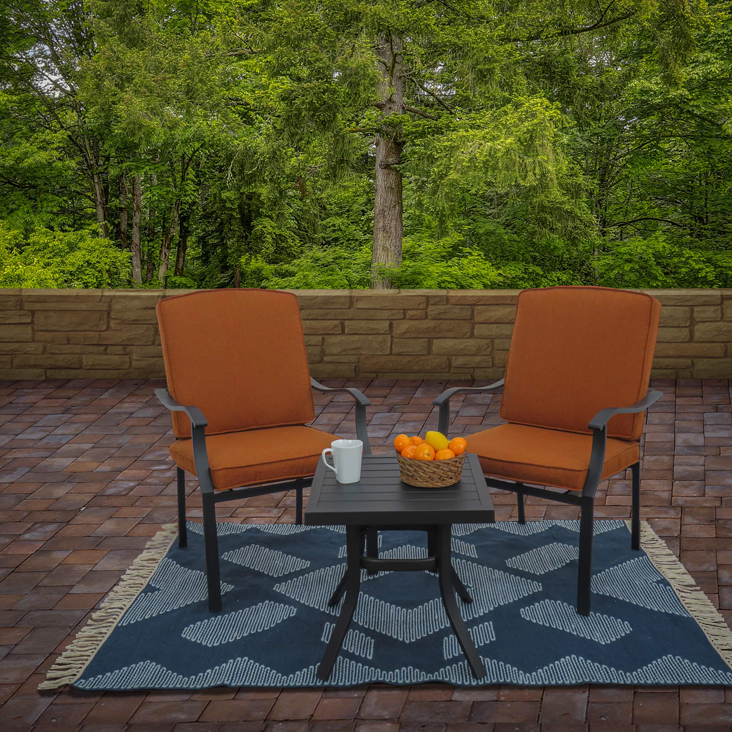 National Outdoor Living&#xAE; Geometric Hand Woven Outdoor Rug