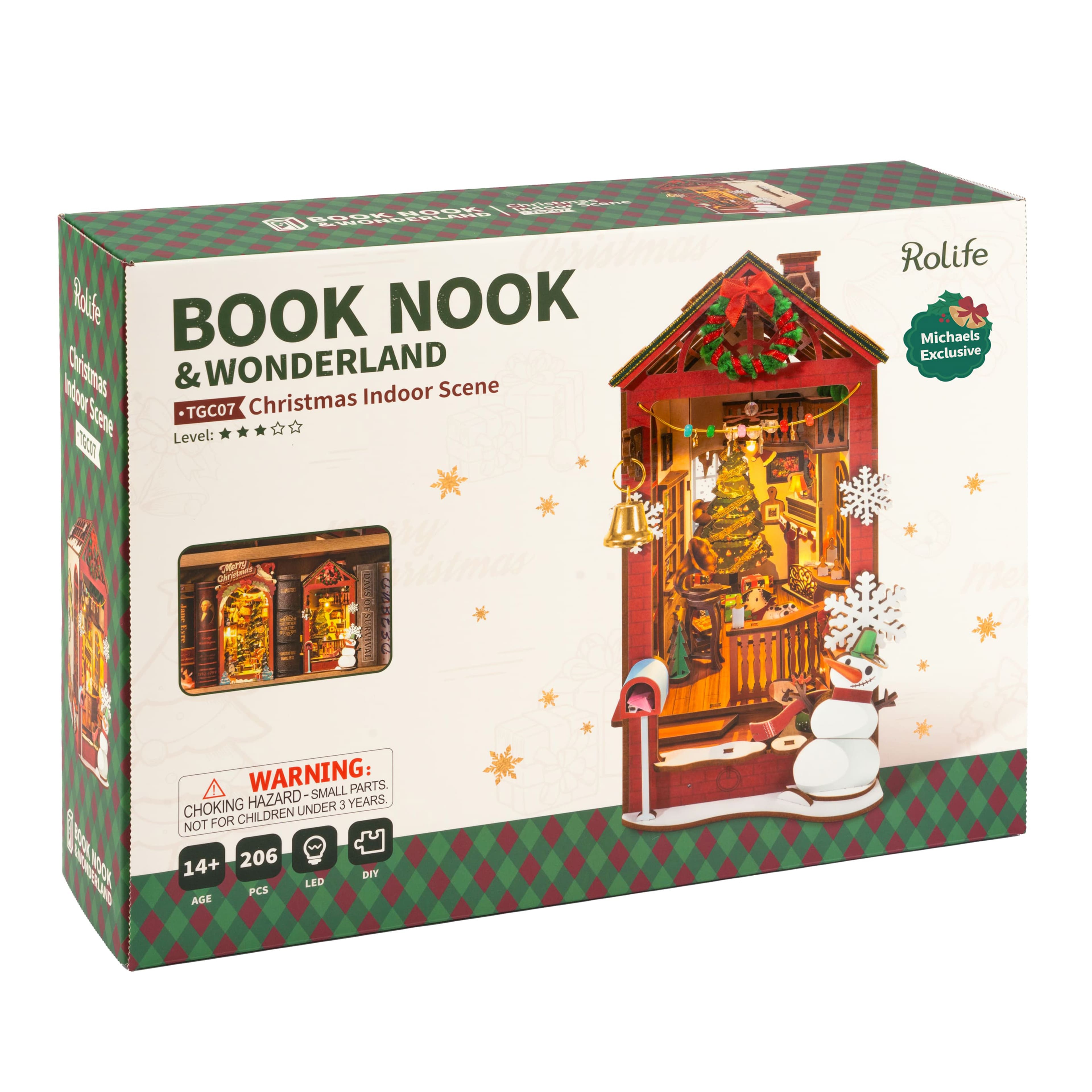 Rolife&#xAE; Christmas Indoor Scene DIY Book Nook &#x26; Wonderland Kit