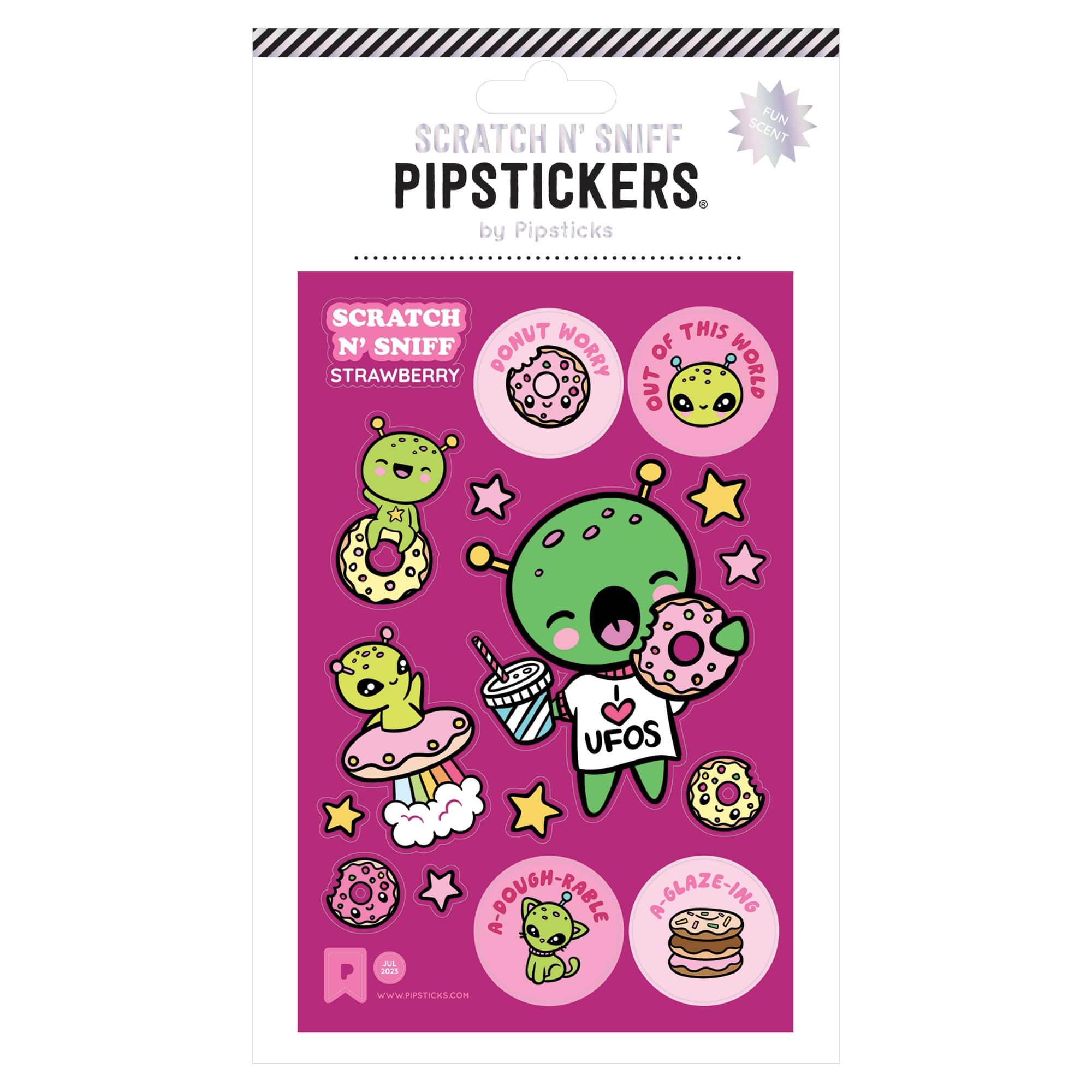 Pipstickers® Planet Kawaii Strawberry Scratch N' Sniff Stickers