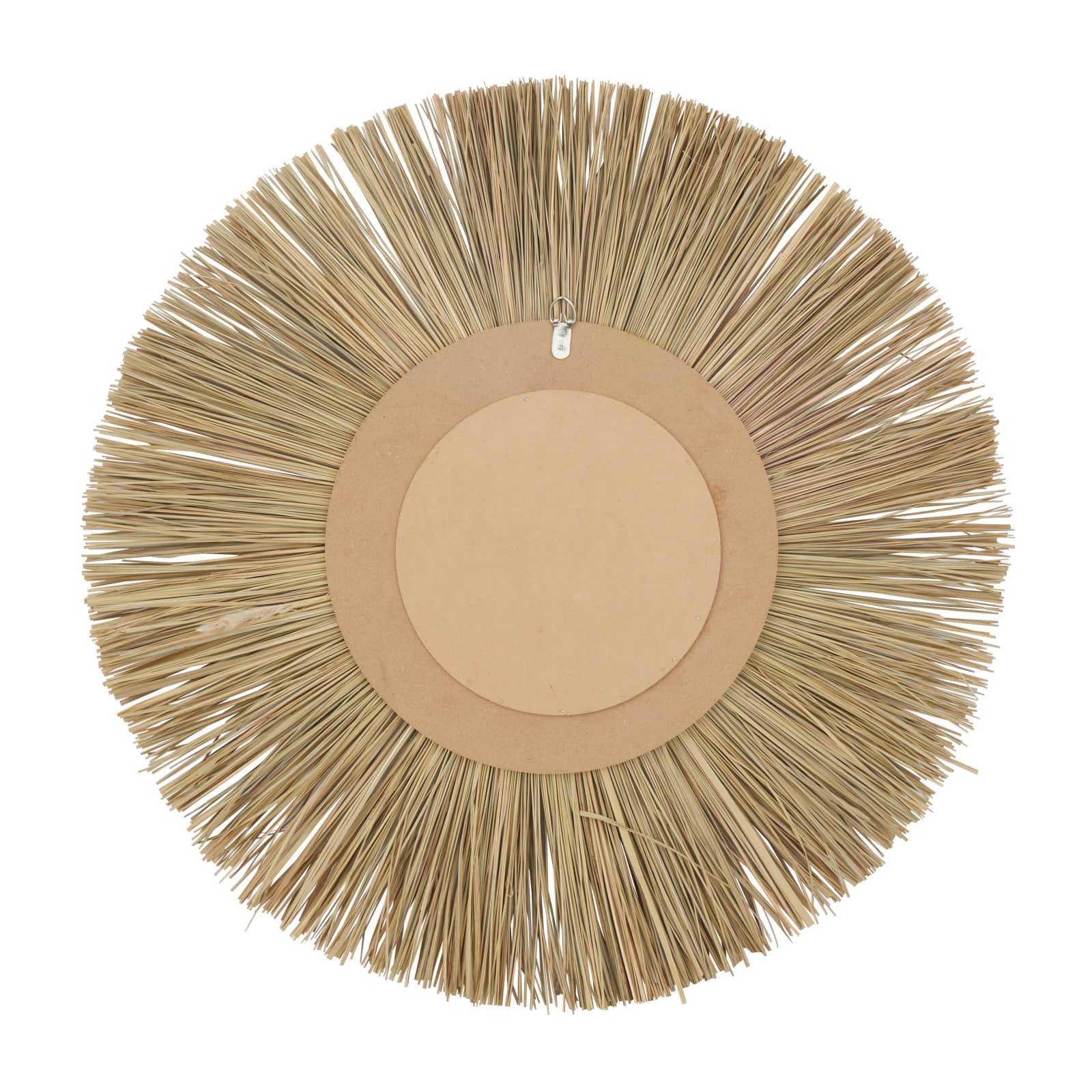Brown Reed Bohemian Wall Mirror, 32" x 32" x 2"