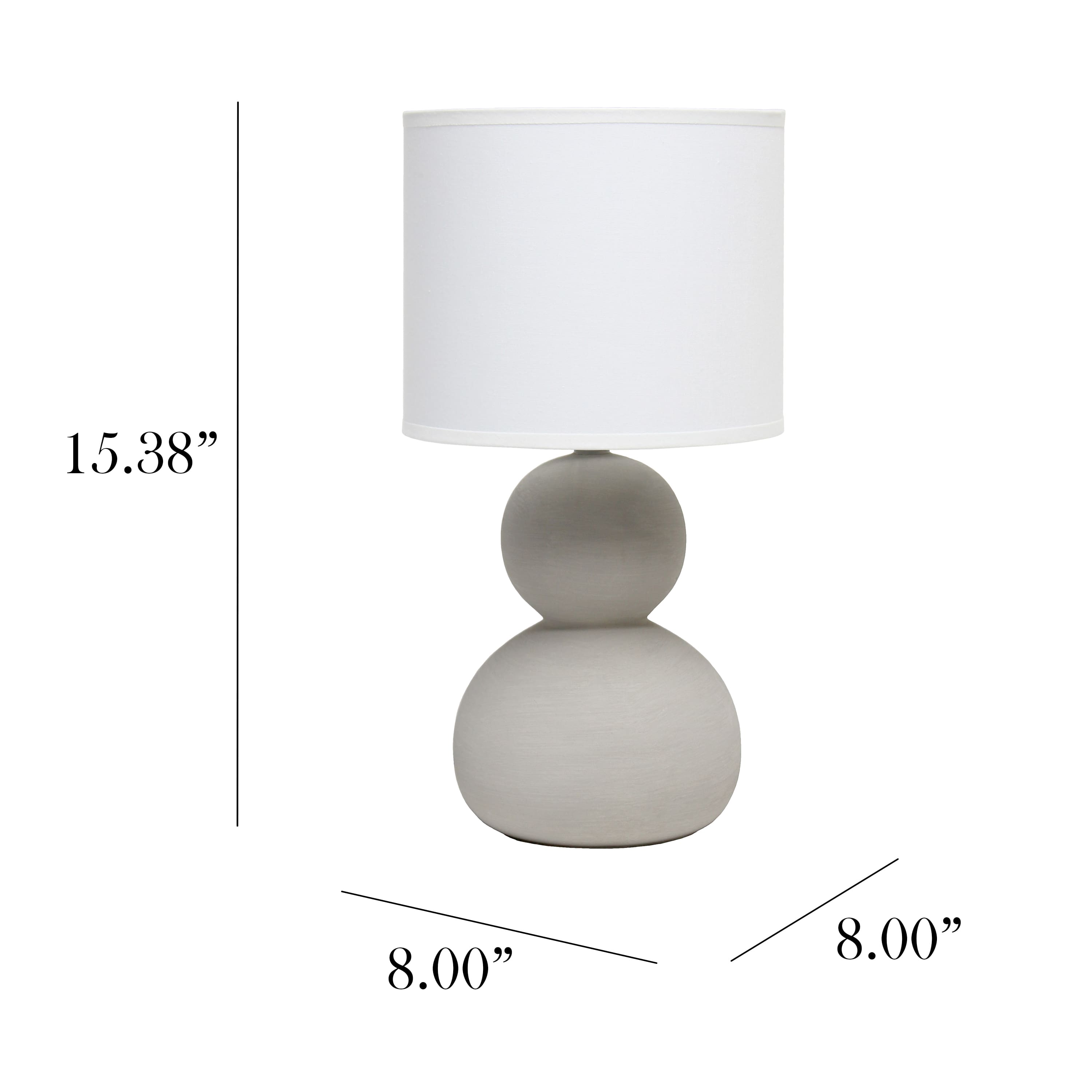 Simple Designs 15.3" Taupe Stone Age Table Lamp