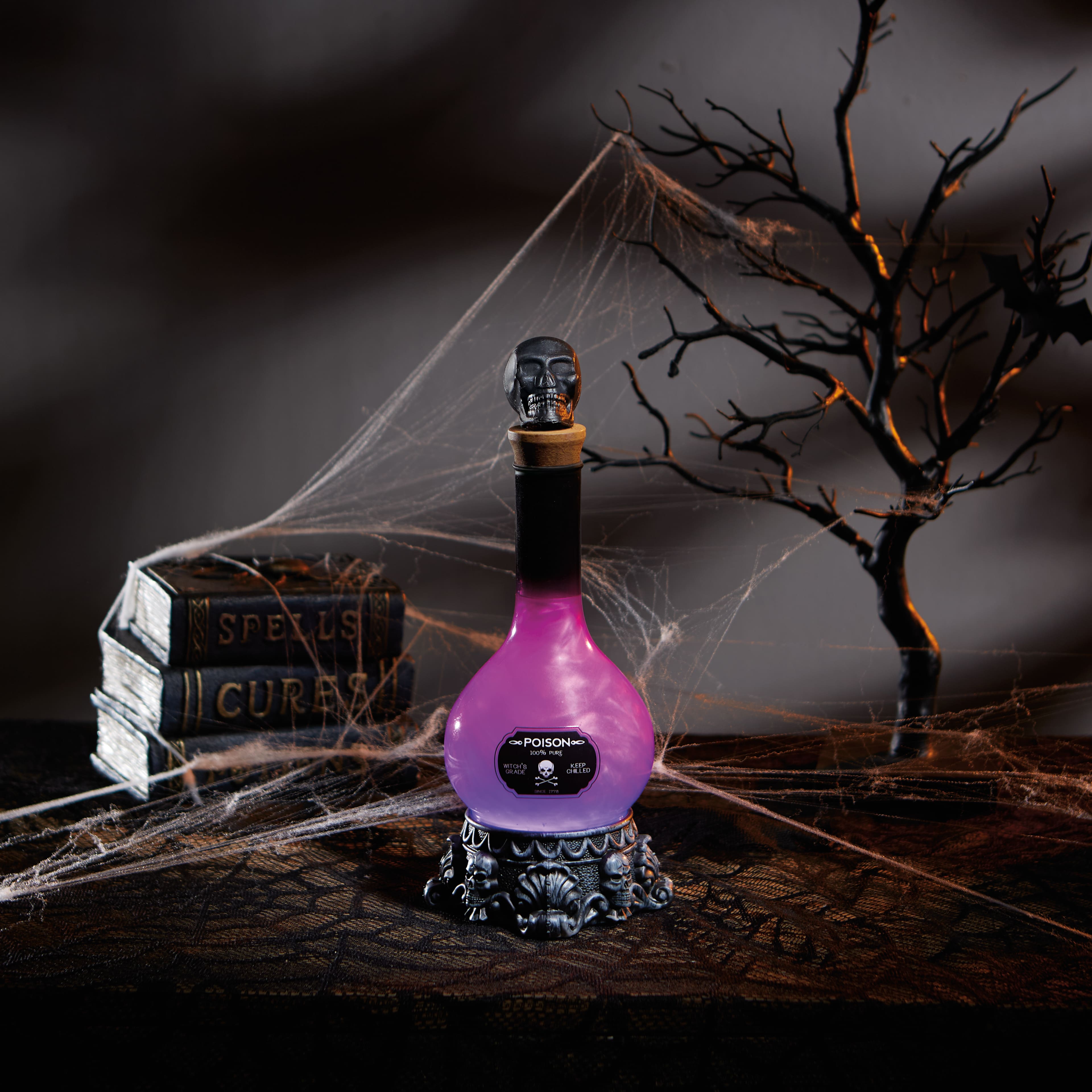 Ashland Halloween Light 2024 Up Potion Bottle New In Box Witches Brew pink and green