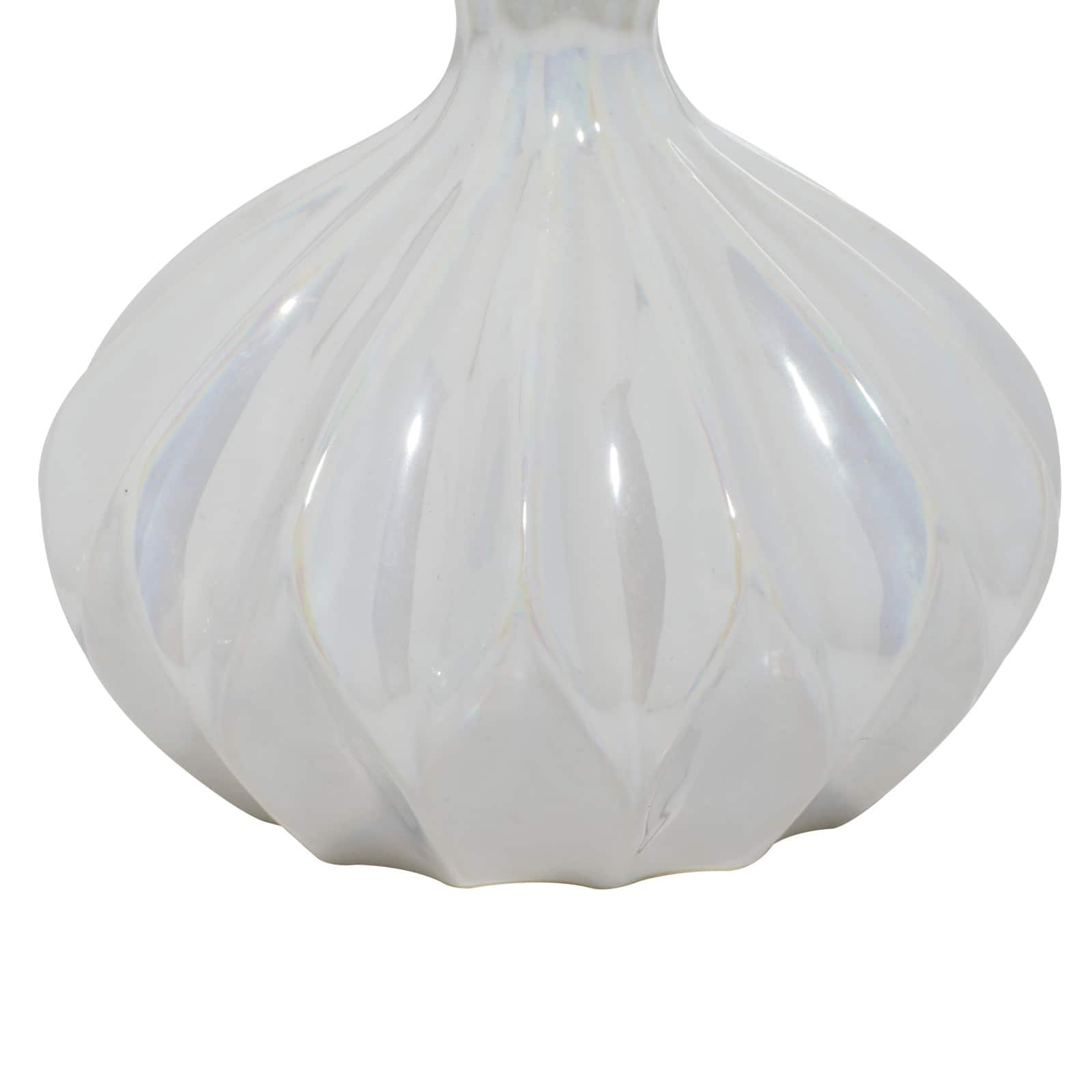 White Stoneware Modern Vase Set