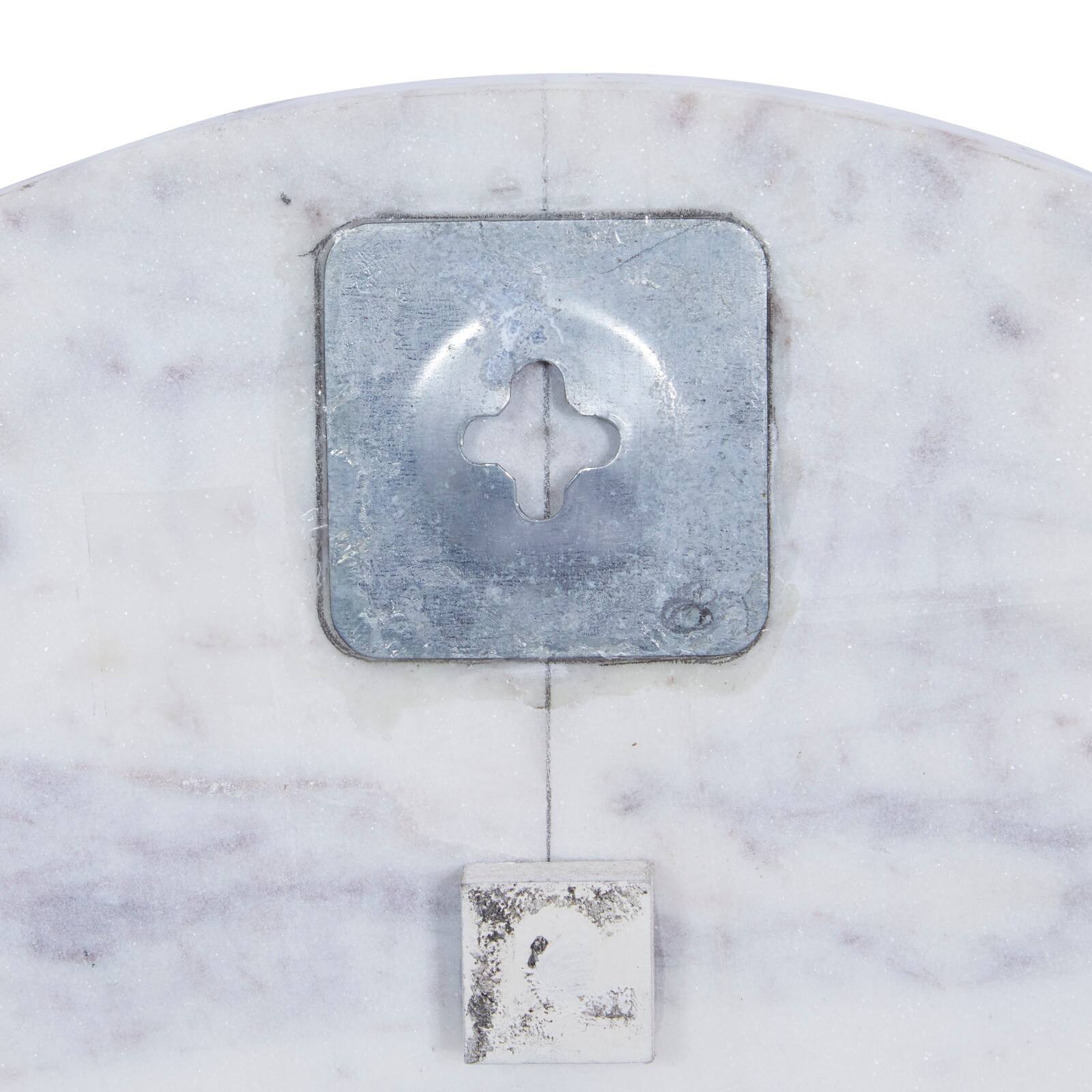 CosmoLiving by Cosmopolitan White Marble Contemporary Wall Clock, 15" x 15" x 1"