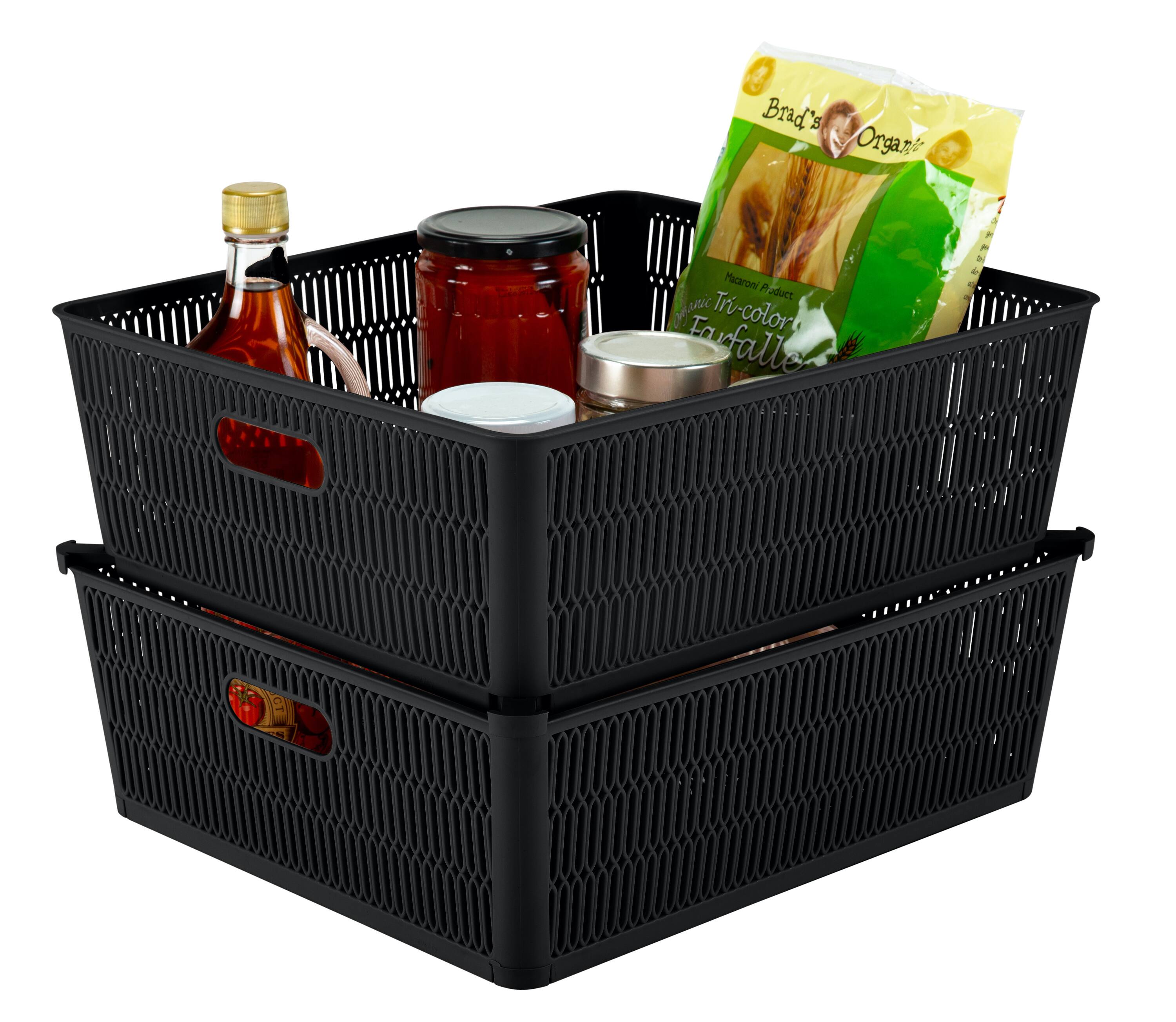 Simplify Slide 2 Stack It Shallow Tote Baskets, 2ct.