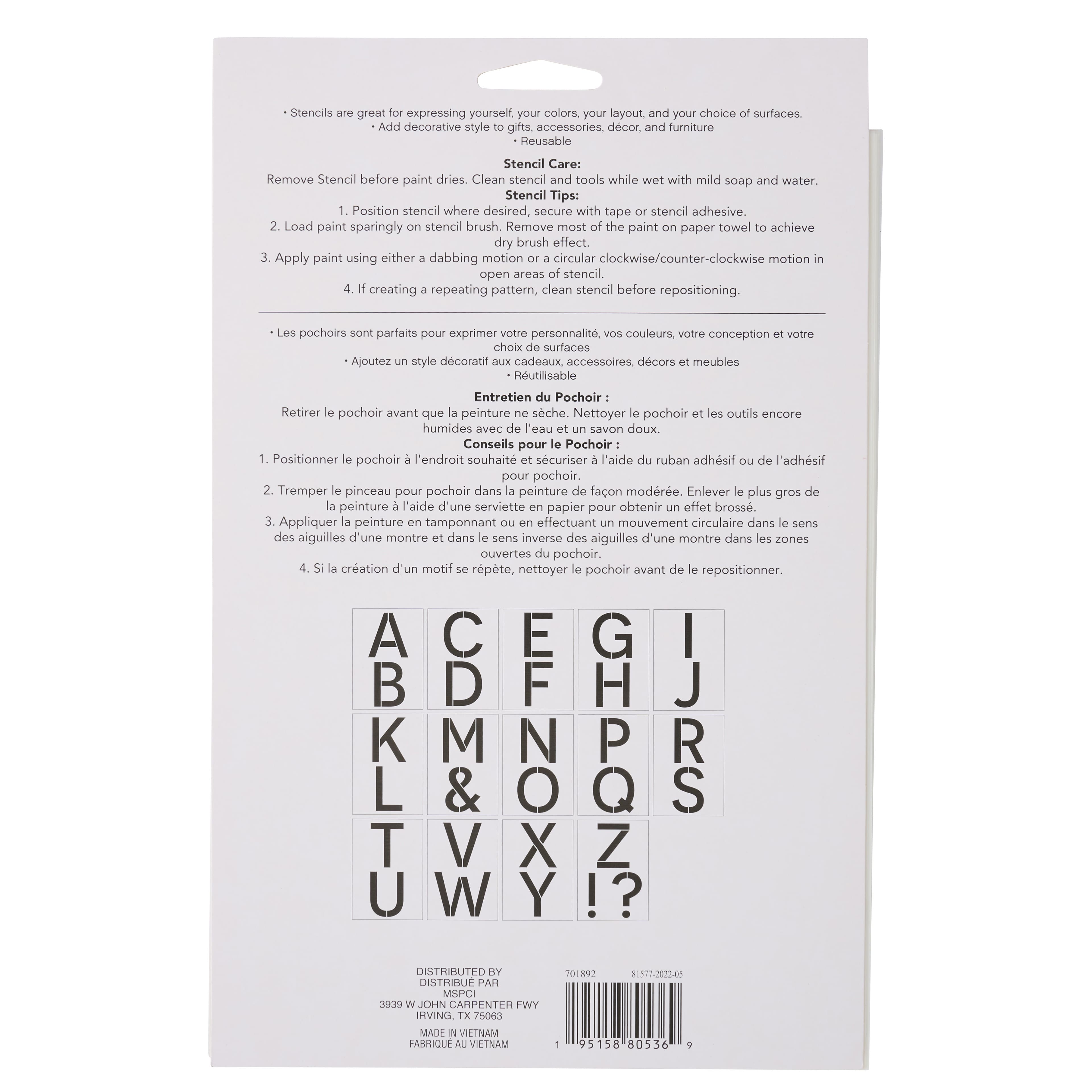 4.5" Classic Caps Alphabet Stencils by Craft Smart®