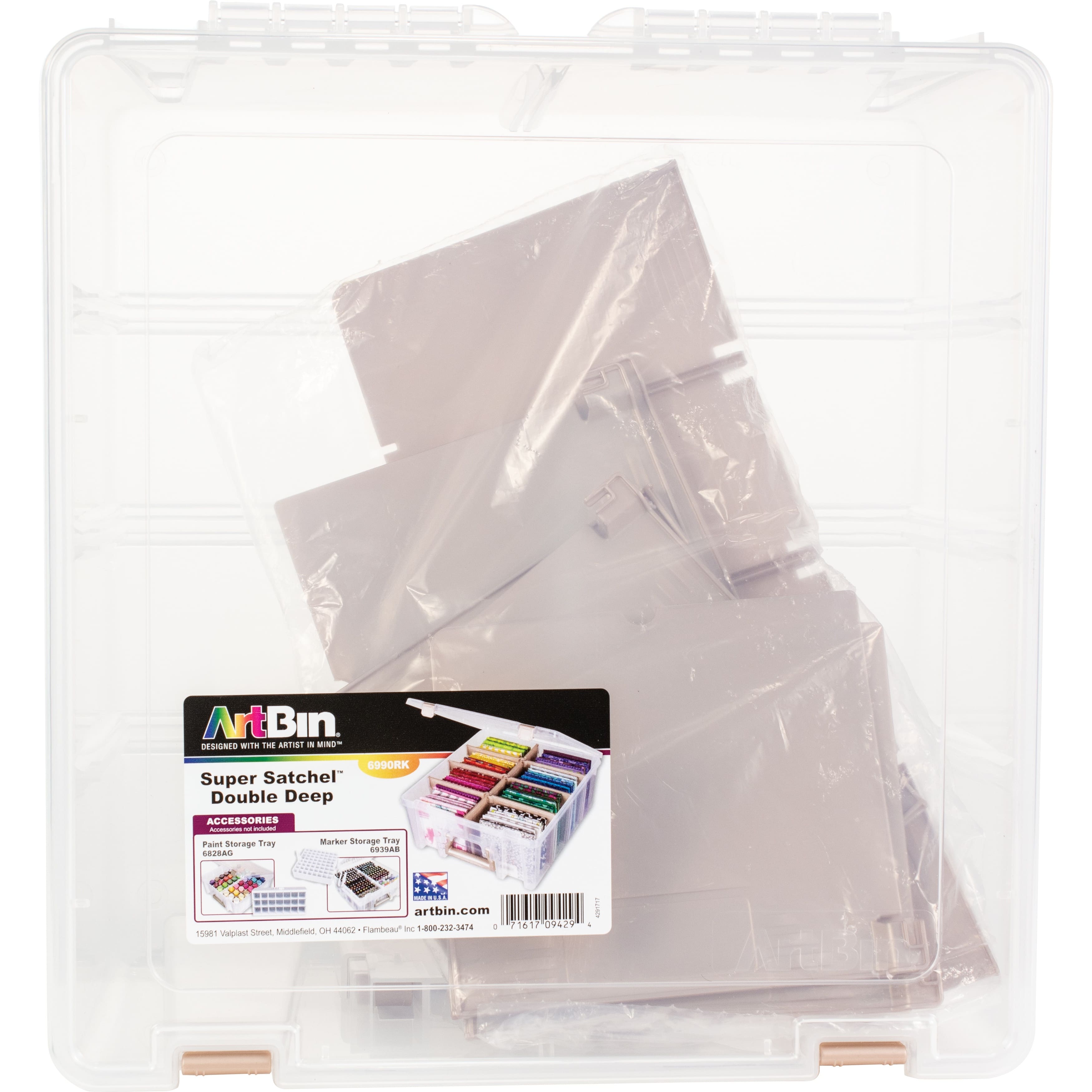 ArtBin® Rose Gold Super Satchel™ Double Deep Storage Bin with Dividers