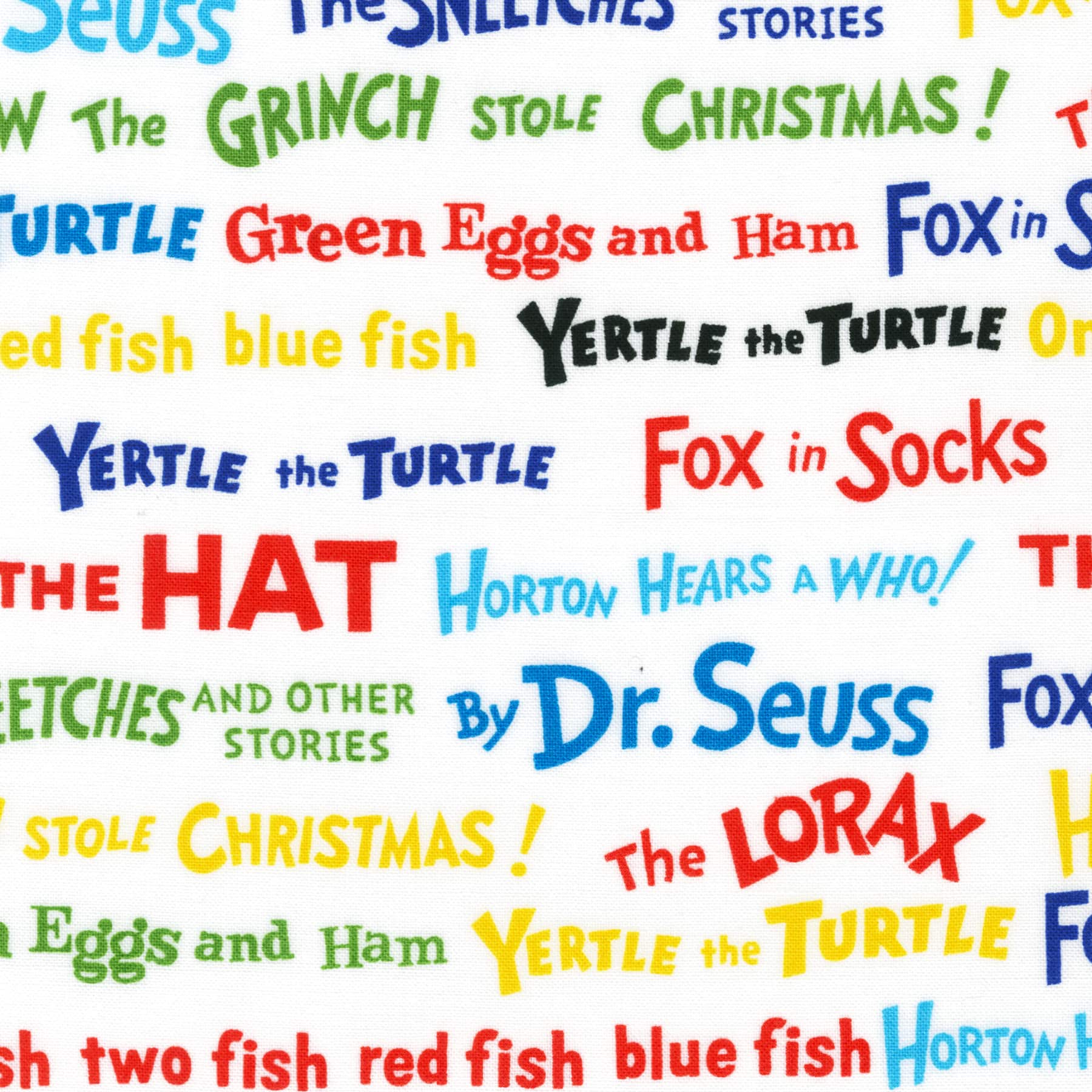 Dr. Seuss™ Titles Cotton Fabric