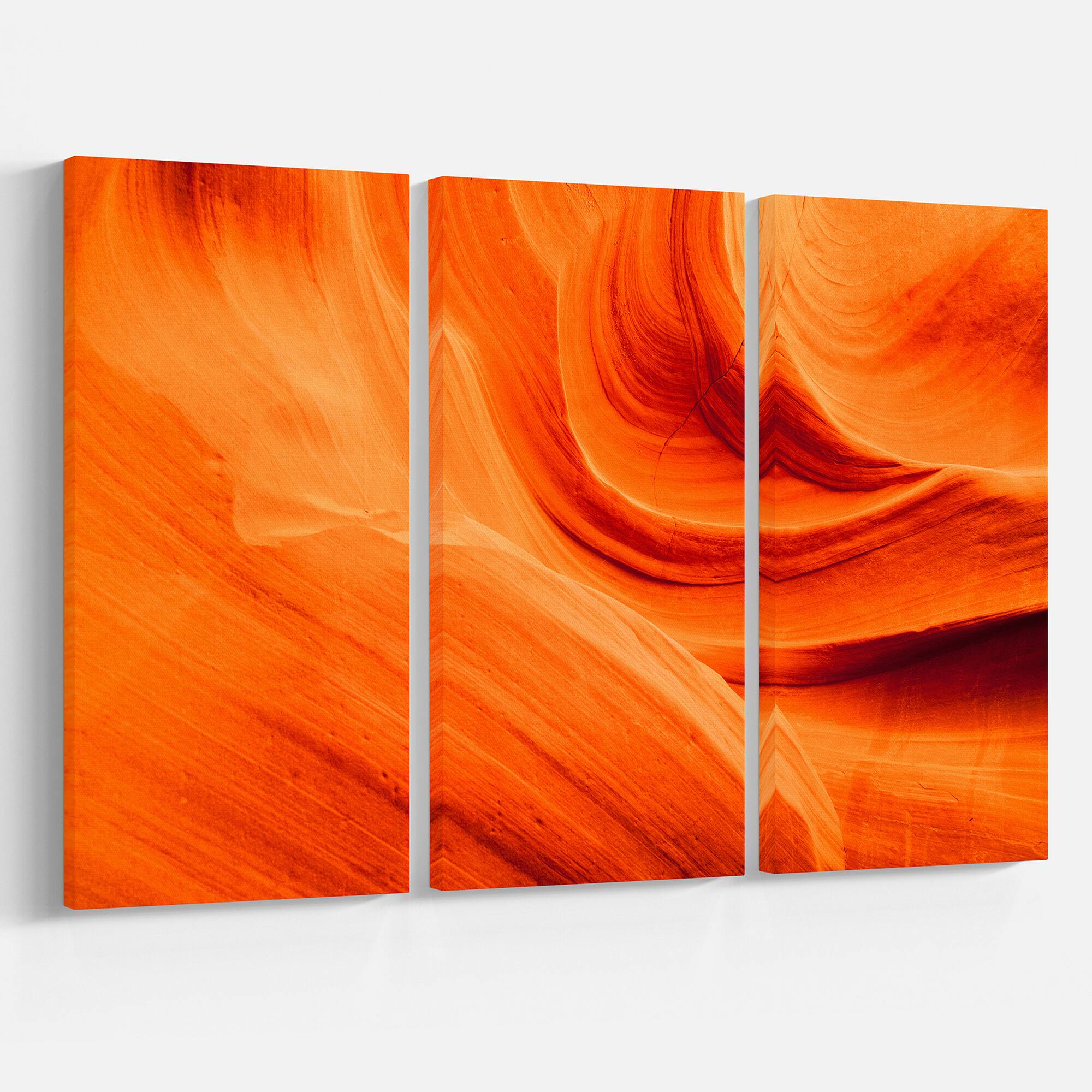 Designart - Orange Upper Antelope Canyon - Landscape Photography Canvas Print