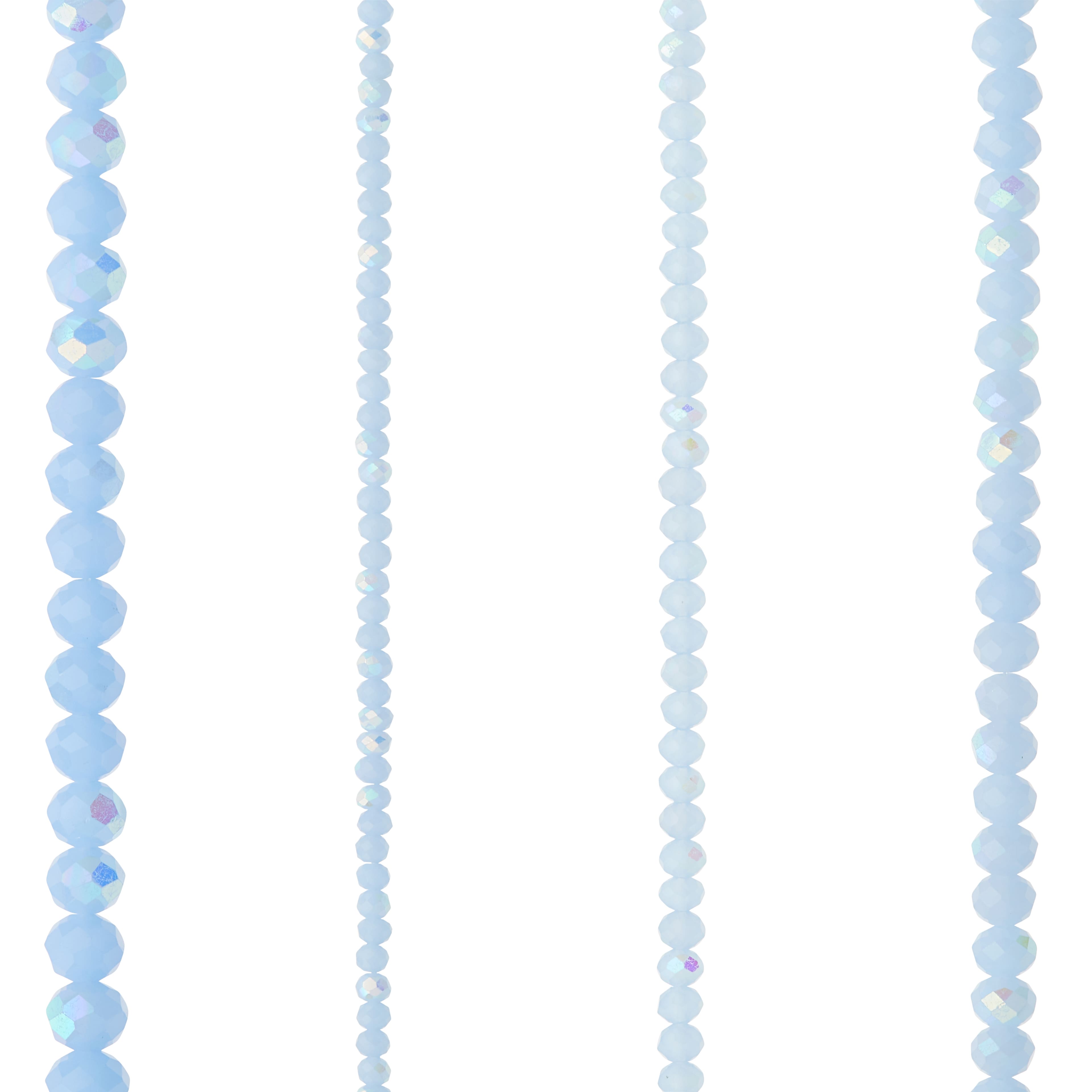 Light Blue Faceted Glass Rondelle Beads by Bead Landing&#x2122;