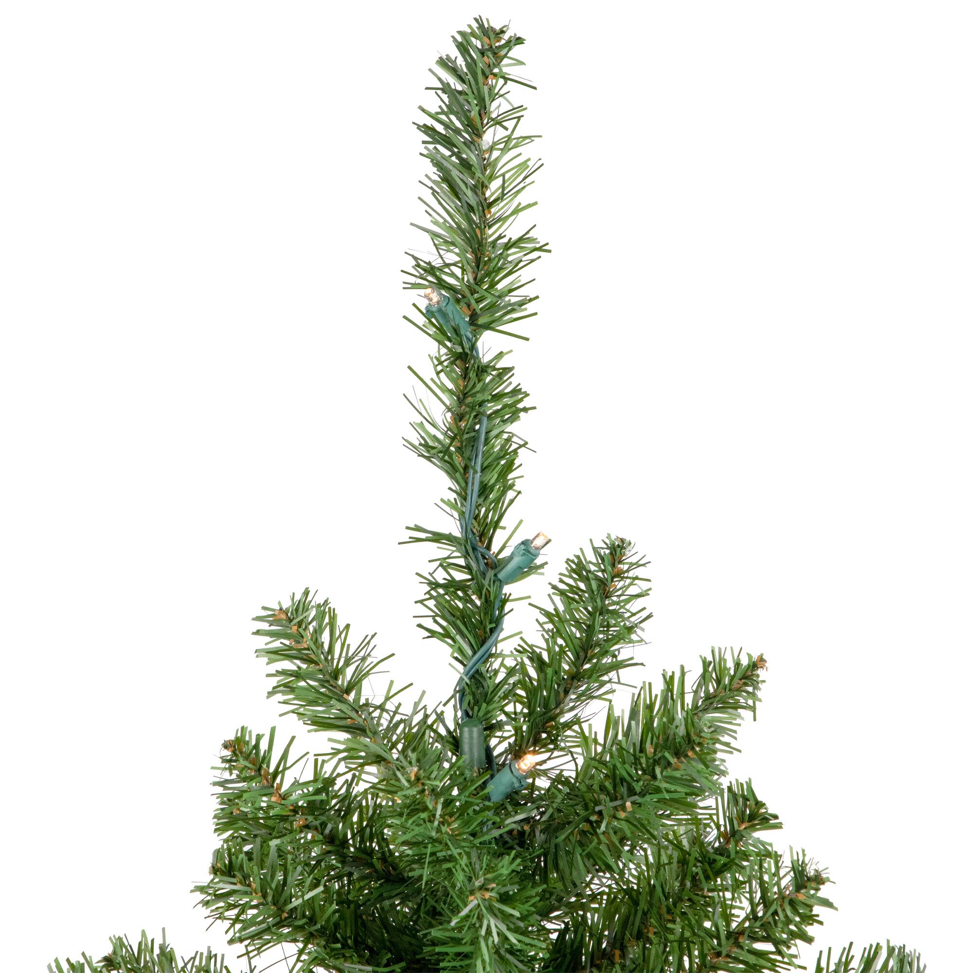 3ft. Pre-Lit Canadian Pine Artificial Christmas Tree, Clear &#x26; White LED Lights