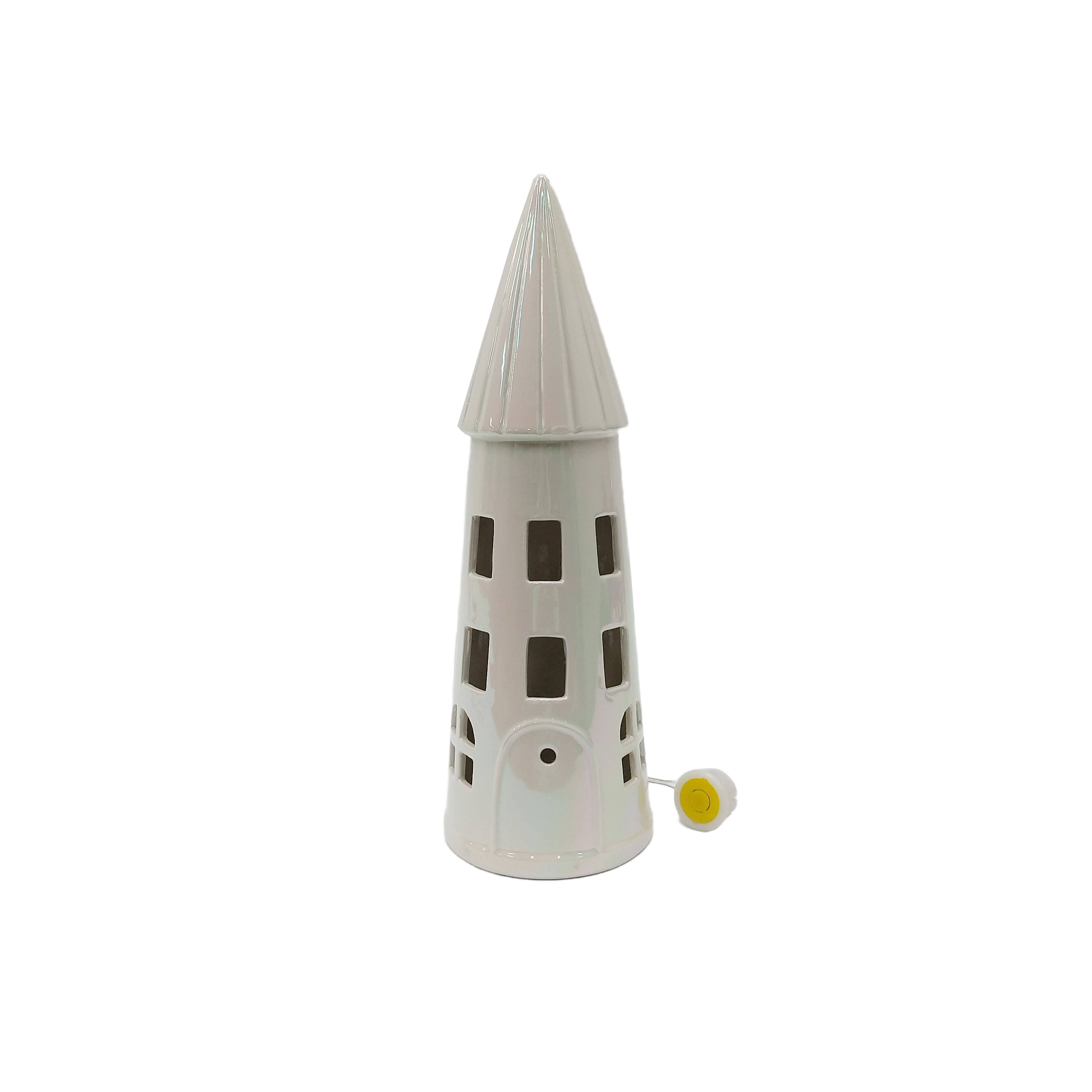 12&#x22; Iridescent Ceramic House LED Tabletop D&#xE9;cor by Ashland&#xAE;