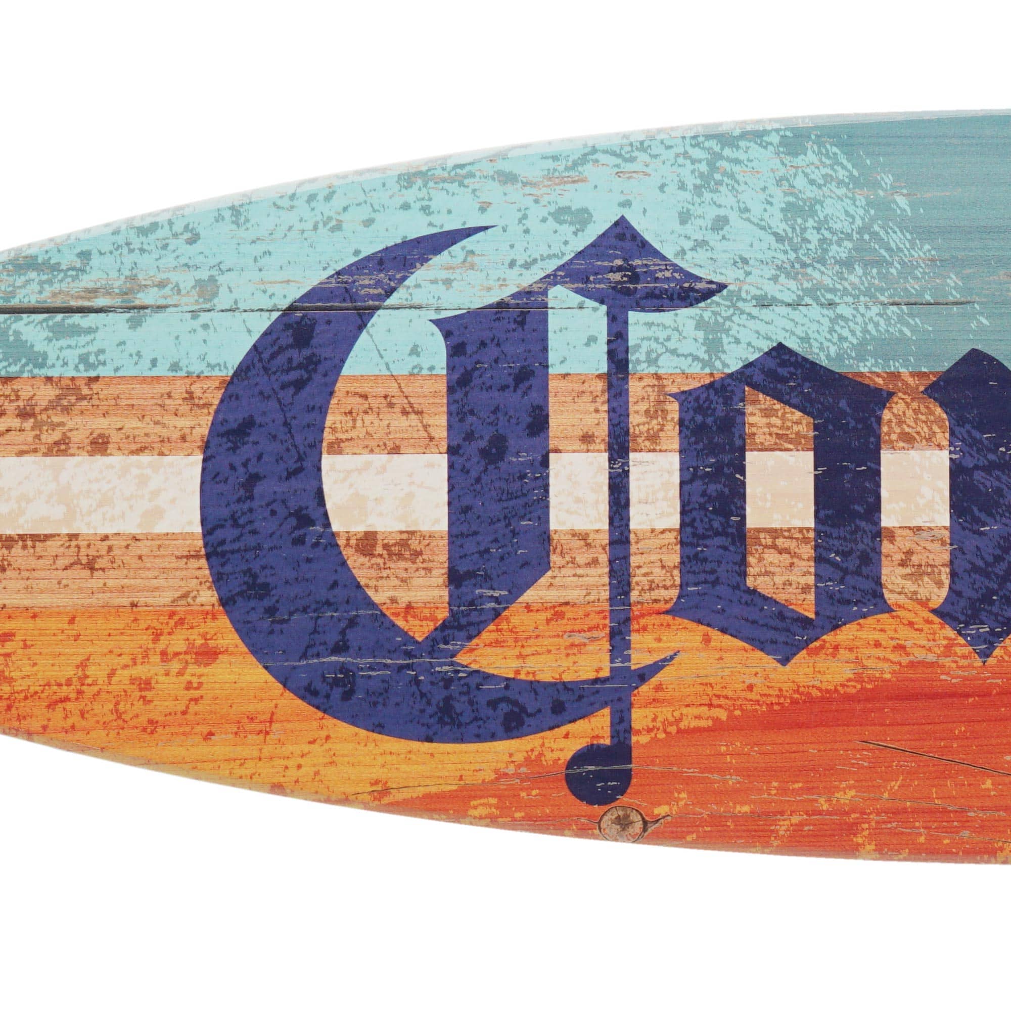Licensed Corona Color Wood Tones Surfboard Plaque Wall Sign - 60&#x22;x15&#x22;