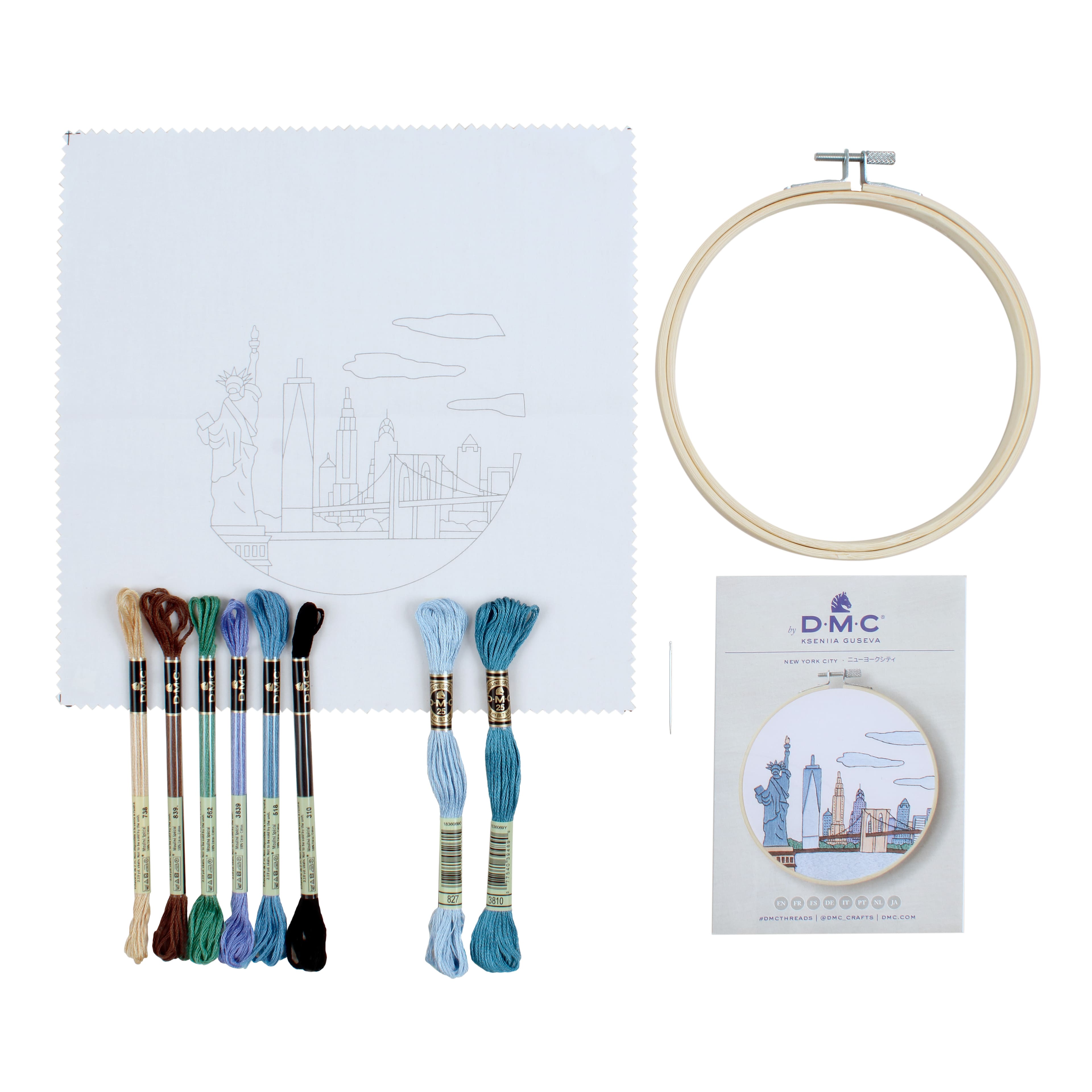 DMC&#xAE; NYC Intermediate Embroidery Kit with Hoop